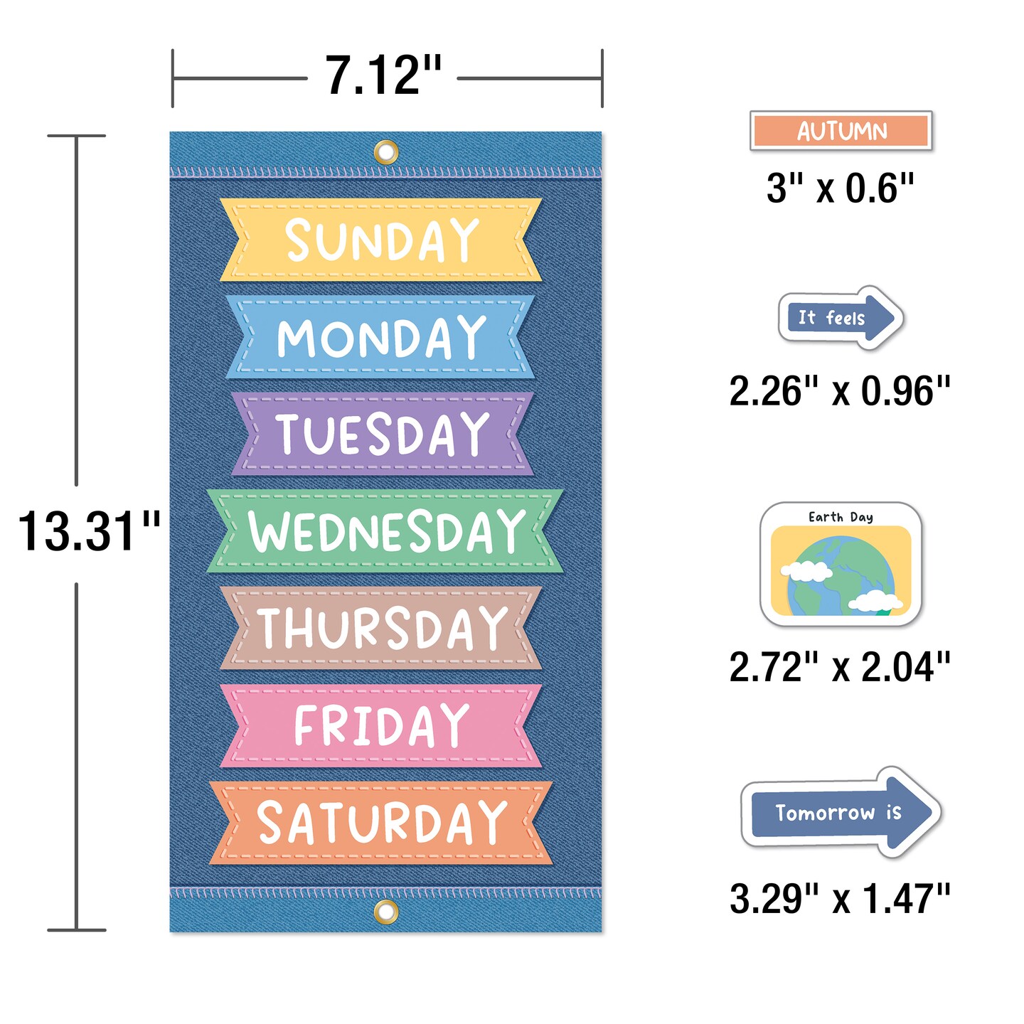 Carson Dellosa Crafty and Cool 145-Piece Calendar Bulletin Board Set, Monthly Headers, Cover Ups, Seasons, Weather, Days of Week Chart, and More Classroom Decor