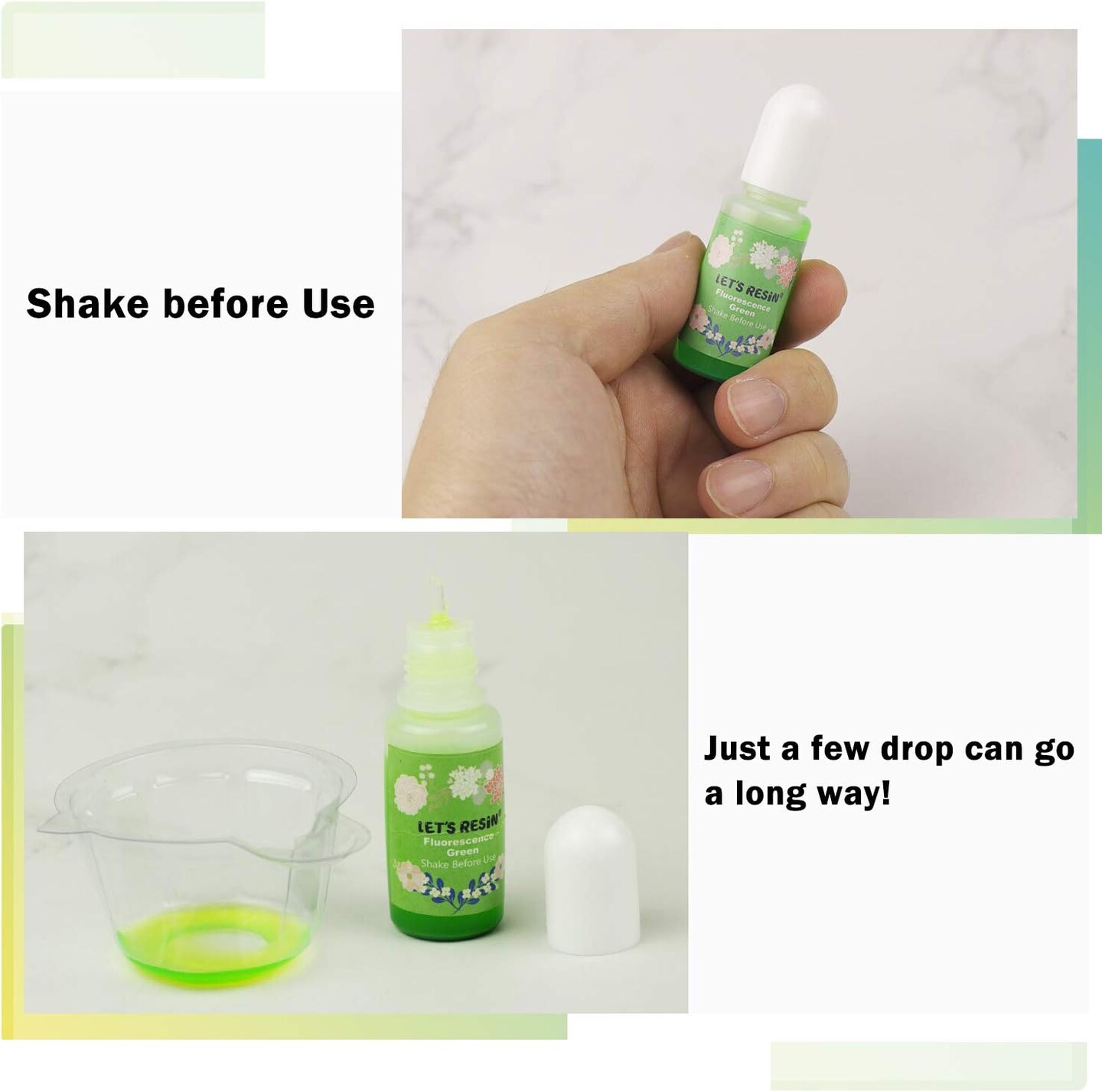 LET&#x27;S RESIN Epoxy Resin Dye,15 Color Translucent Epoxy Resin Pigment,Odorless Concentrated Epoxy Resin Paint Each 0.35oz,Liquid Resin Colorant for Resin Coloring,Epoxy Resin,Resin Molds