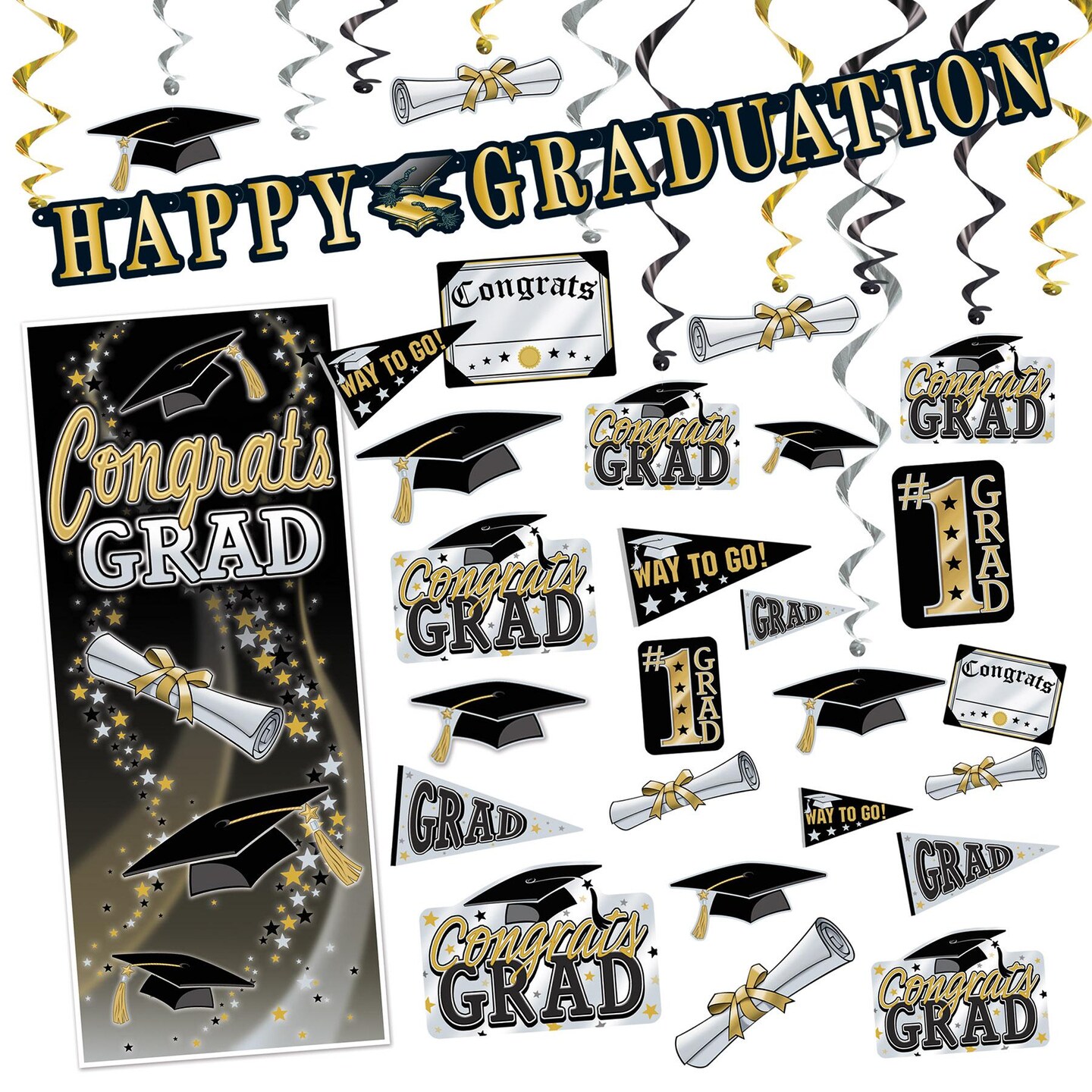 Beistle 34 Piece Graduation Party Kit