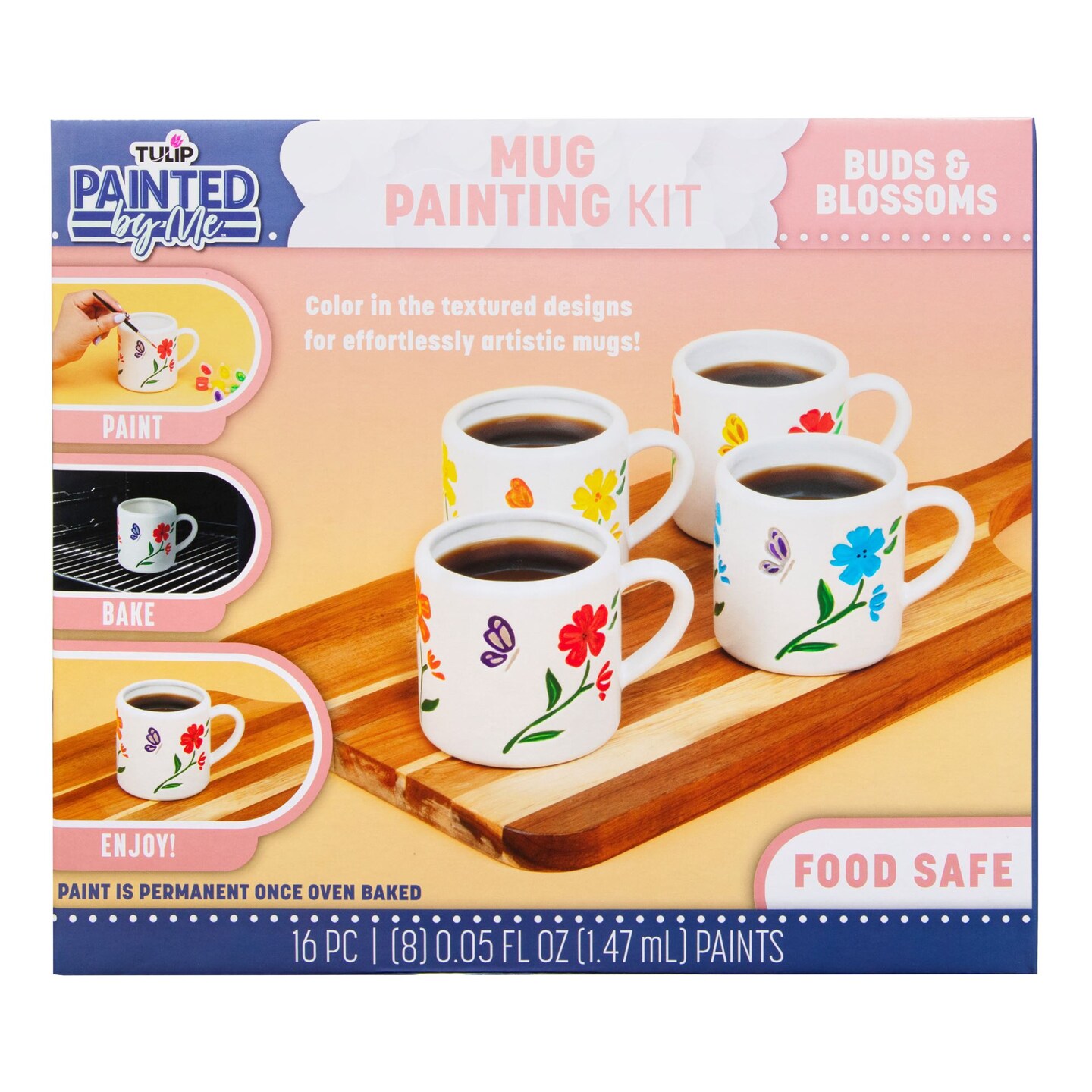 Tulip Painted by Me Buds &#x26; Blossoms 4-Pc. Mug Kit