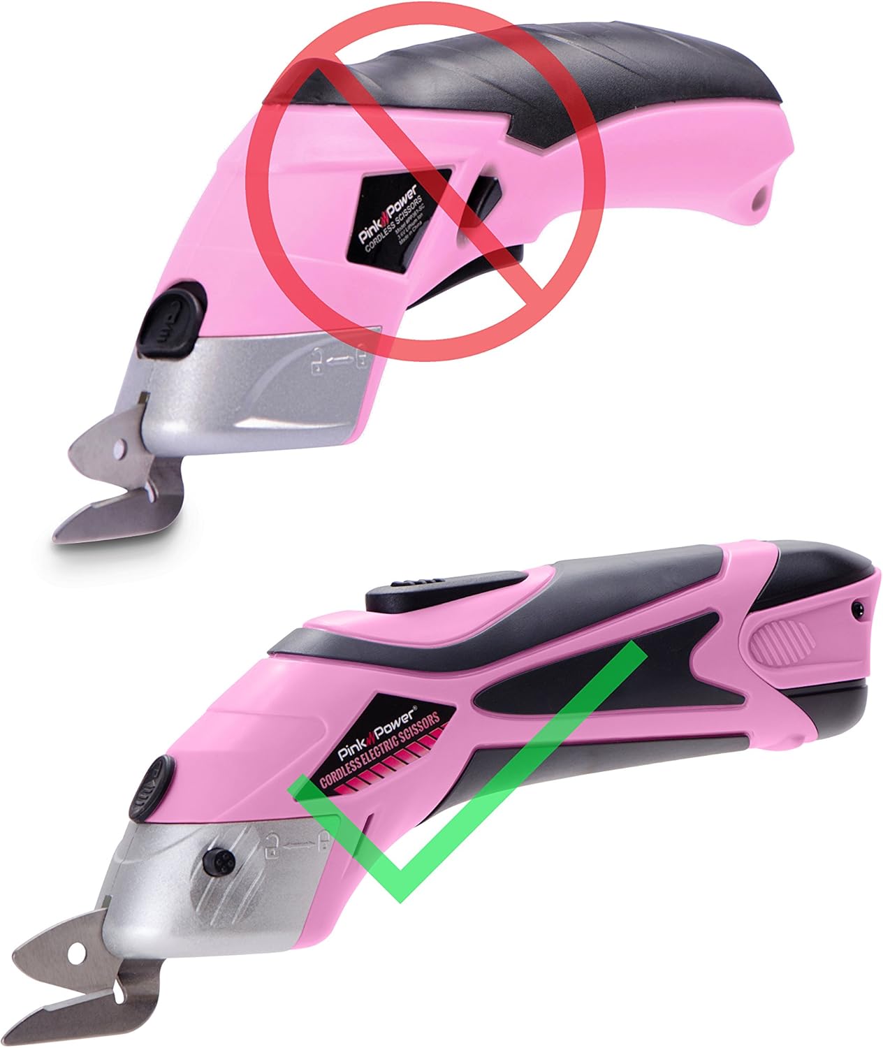 Paper and Fabric Replacement Blade for Pink Power HG2043 3.6V Lithium Ion Pink Cordless Electric Scissors (PPO Blade : 10 Pack)