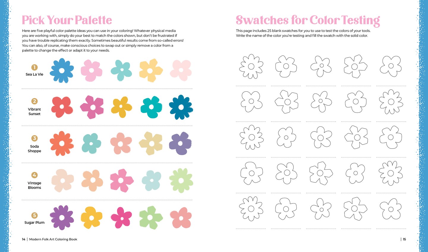 Modern Folk Art Coloring Book: 60 Patterns to Boost Joy, Relaxation &#x26; Creativity