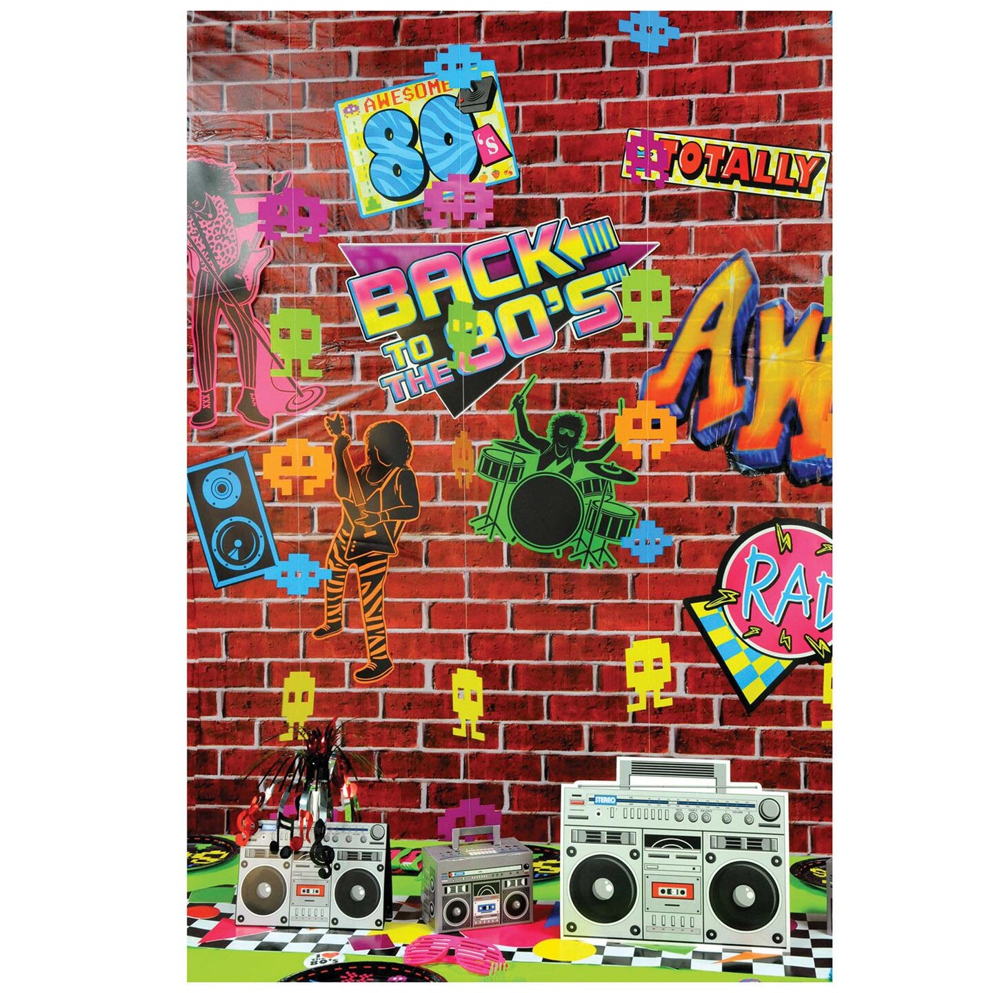 12 Pack Beistle Back To The 80&#x27;s Party Sign