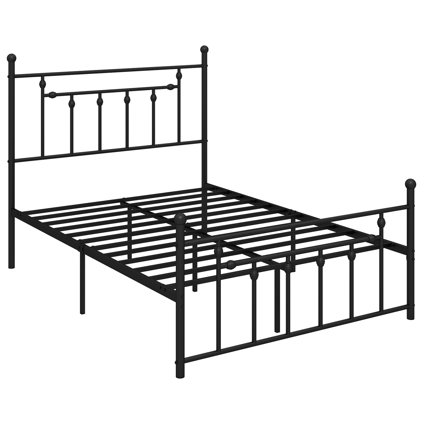 Heavy-duty Metal Bed Frame with Headboard