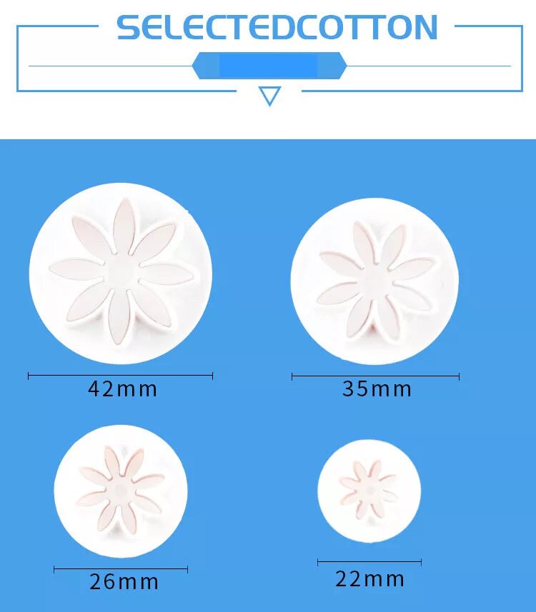 Mini Daisy Plunger Cutter Set 4 Pc