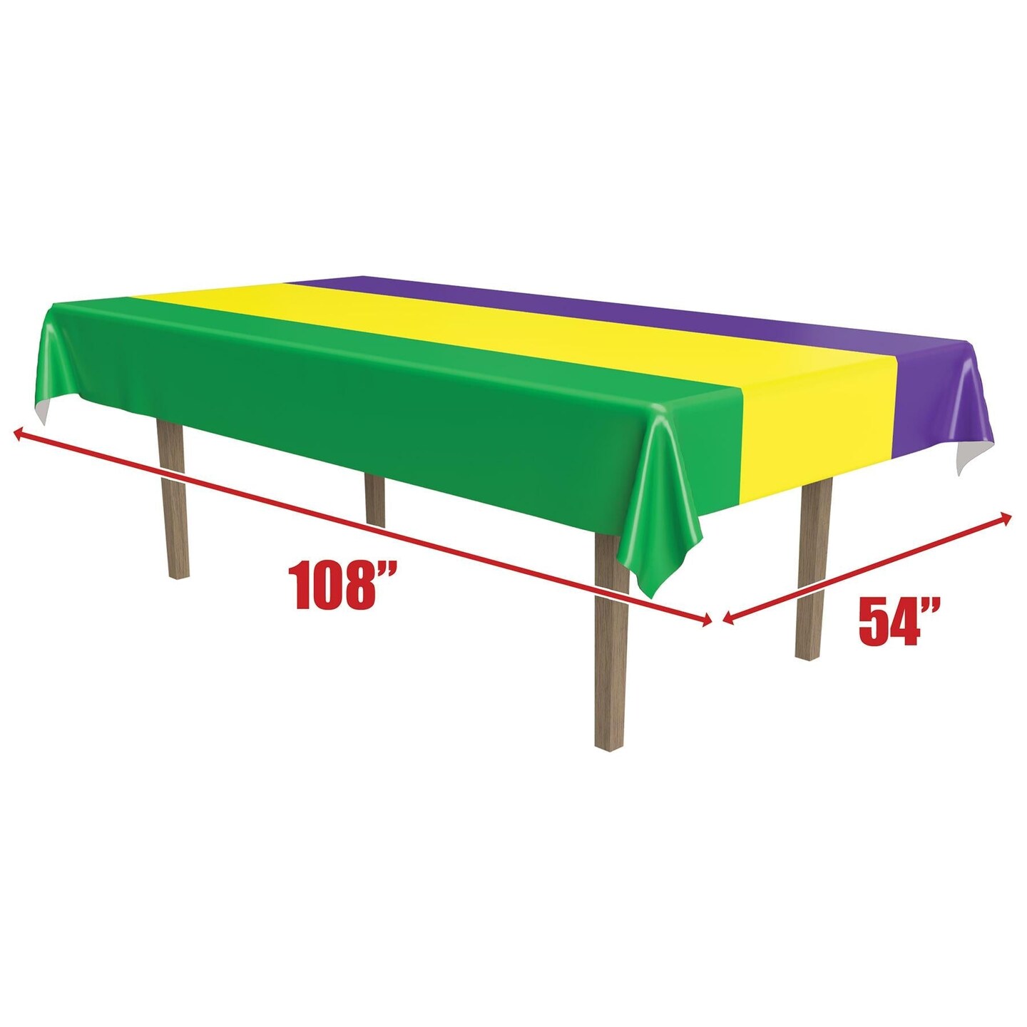 12 Pack Beistle Mardi Gras Tablecover