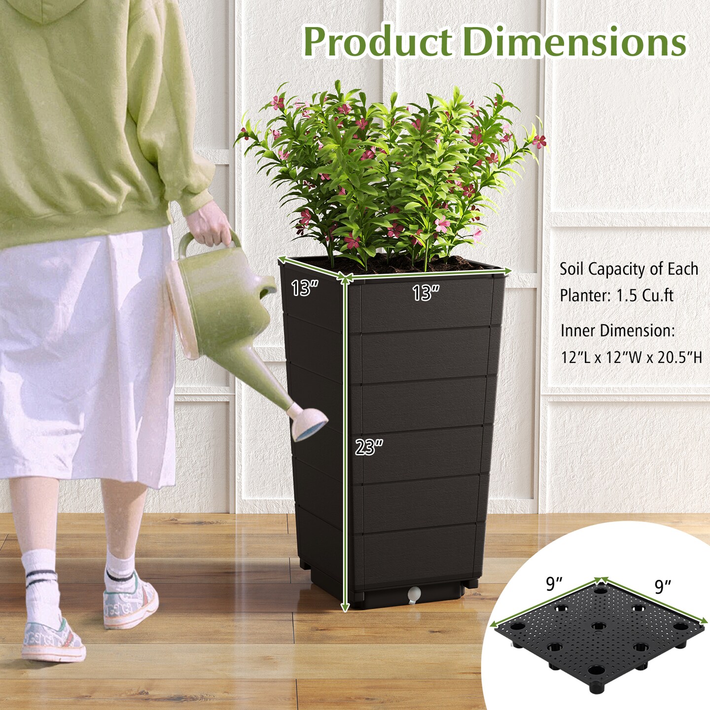 Modern Flower Planter for Front Porch and Lobby