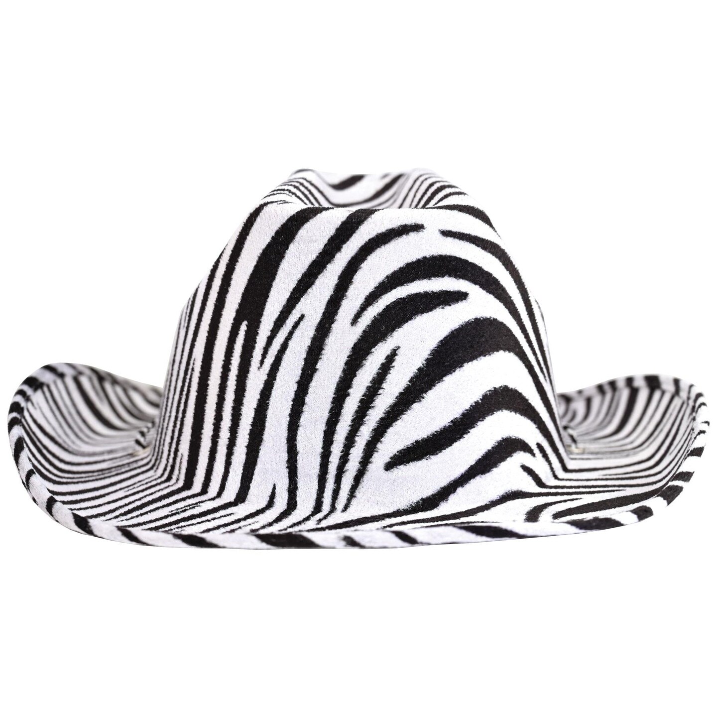 6 Pack Beistle Zebra Print Cowboy Hat