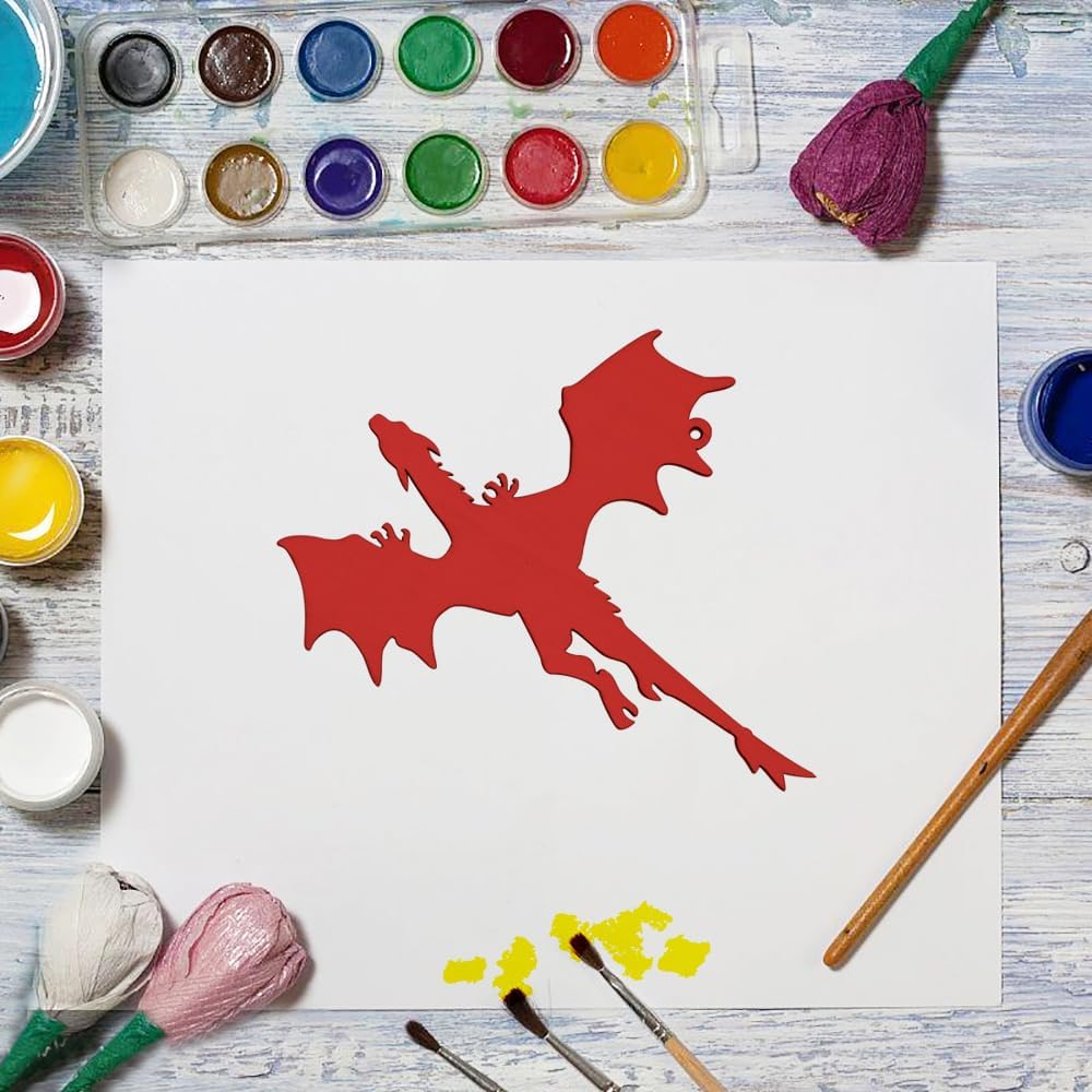 20 Pack 6" Wooden Dragon Cutouts Unfinished Wood DIY Hanging Ornaments Craft Decor