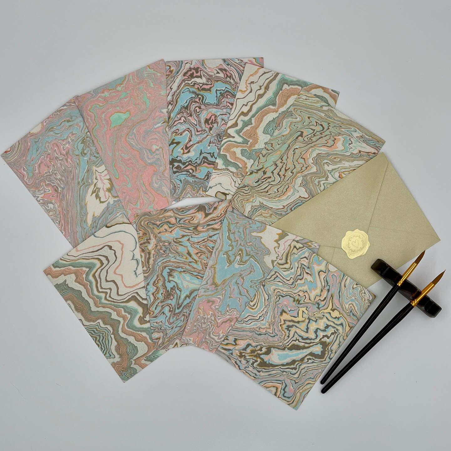 DIY Japanese Suminagashi kit for adults and kids, painting craft