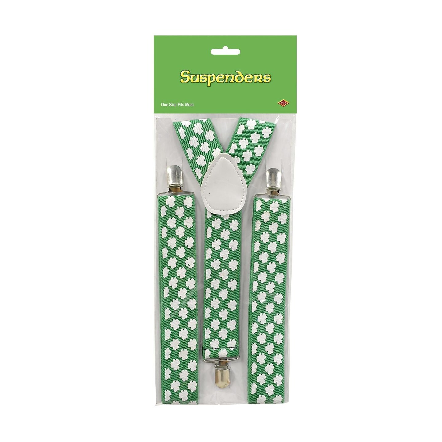12 Pack Beistle St. Patrick&#x27;s Day Shamrock Suspenders