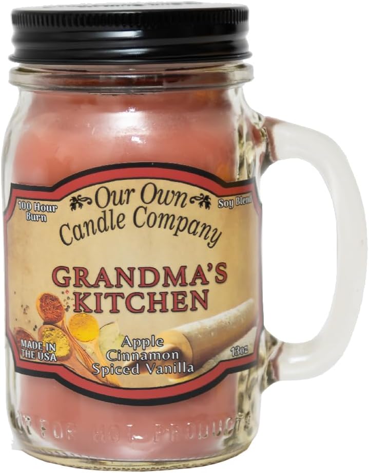 Grandma&#x27;s Kitchen Scented Mason Jar Candle, 100 Hour Burn Time, 13 Ounces