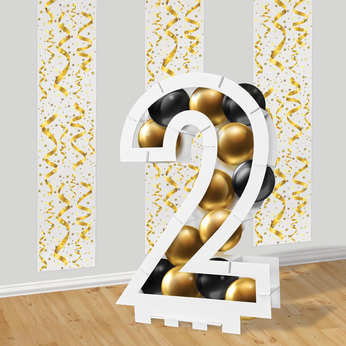 4 Pack Beistle Balloon Mosaic Number 2 Frame