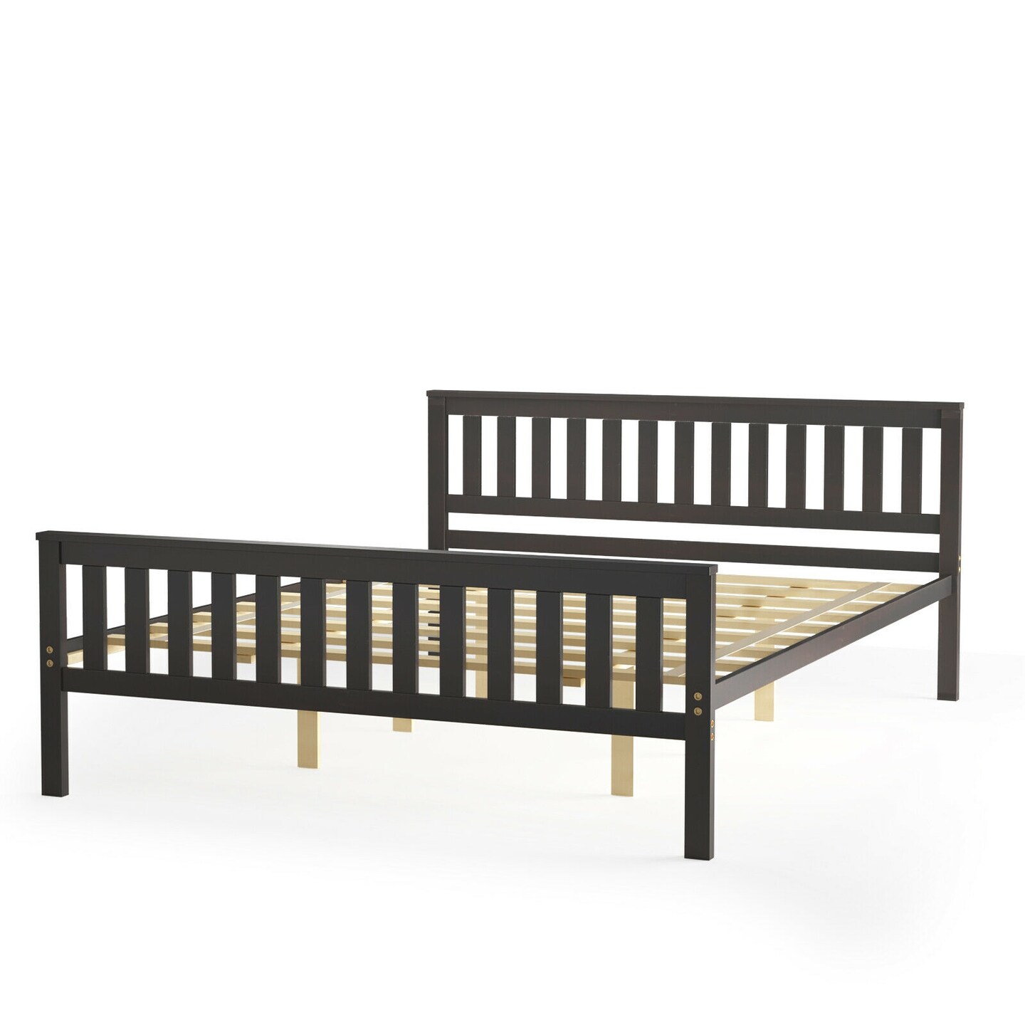 Wood Platform Bed with Headboard - Twin/Full/Queen Size, Sturdy Frame, Modern Design