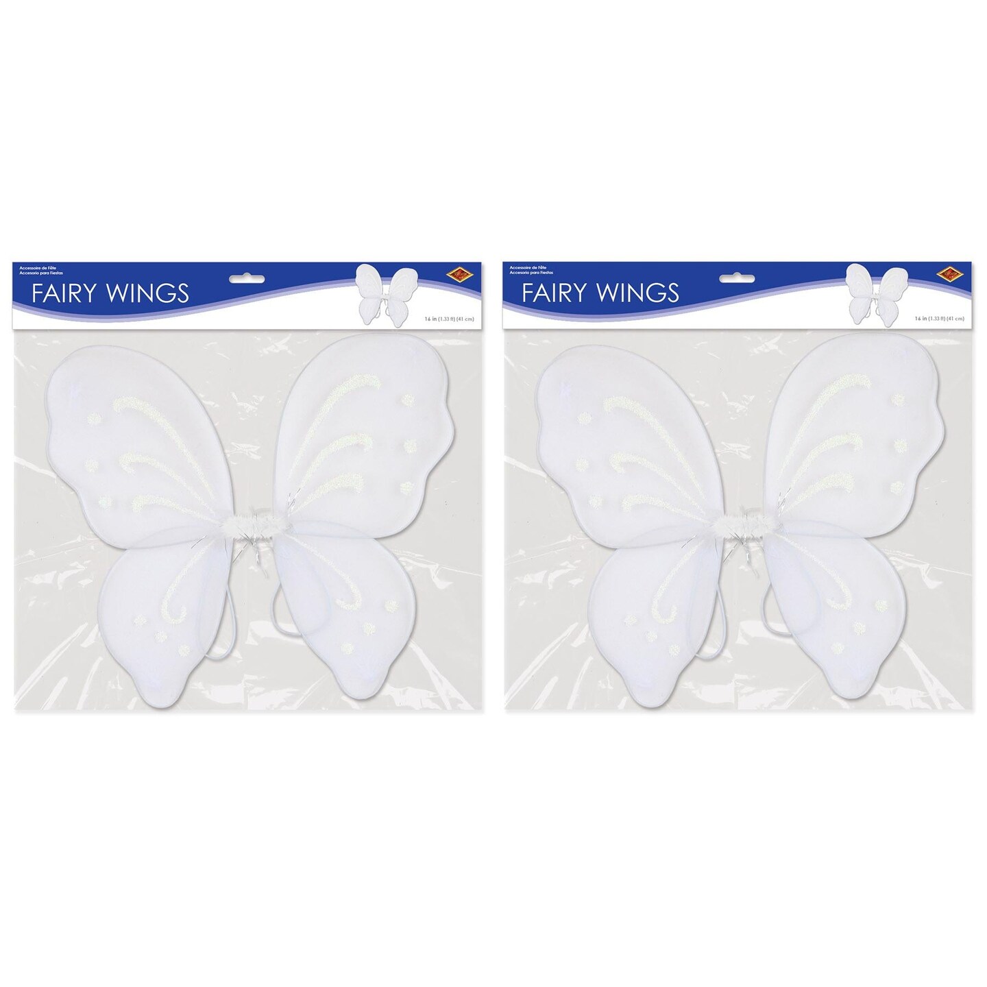12 Pack Beistle Halloween Nylon Fairy Wings - white