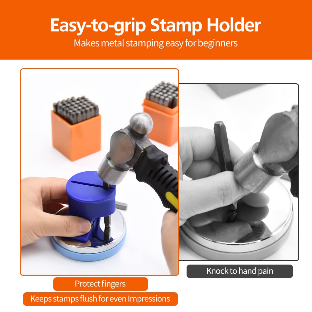 37pcs Metal Stamping Kit, 3mm(1/8&#x22;) Number and Letter Stamp Set, Include Artistic Font Uppercase, Number Punch and Heart Design Stamp(37pcs 3mm)