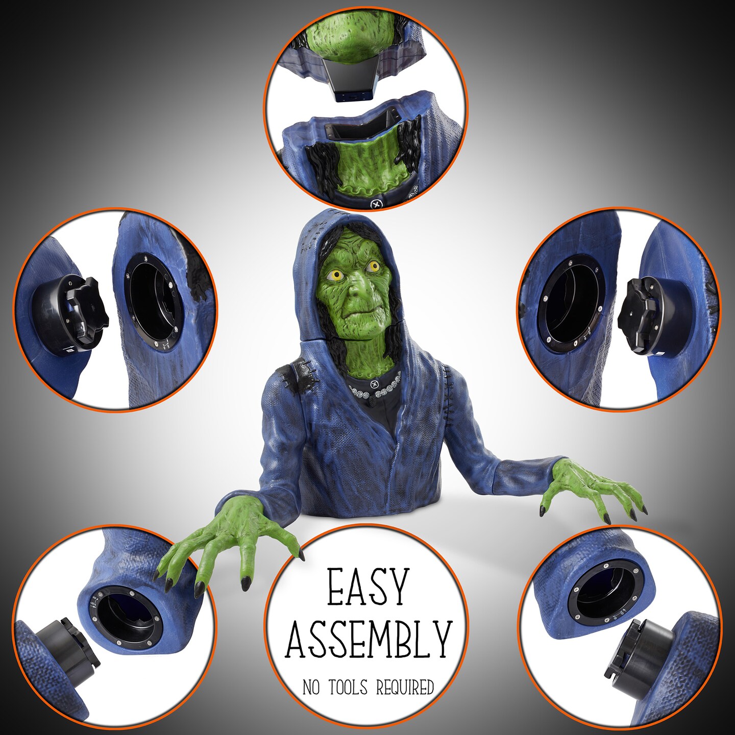 BOO BOX 36&#x22; Halloween Groundbreaking Decoration - Scary Outdoor Halloween Decor for Porch or Yard