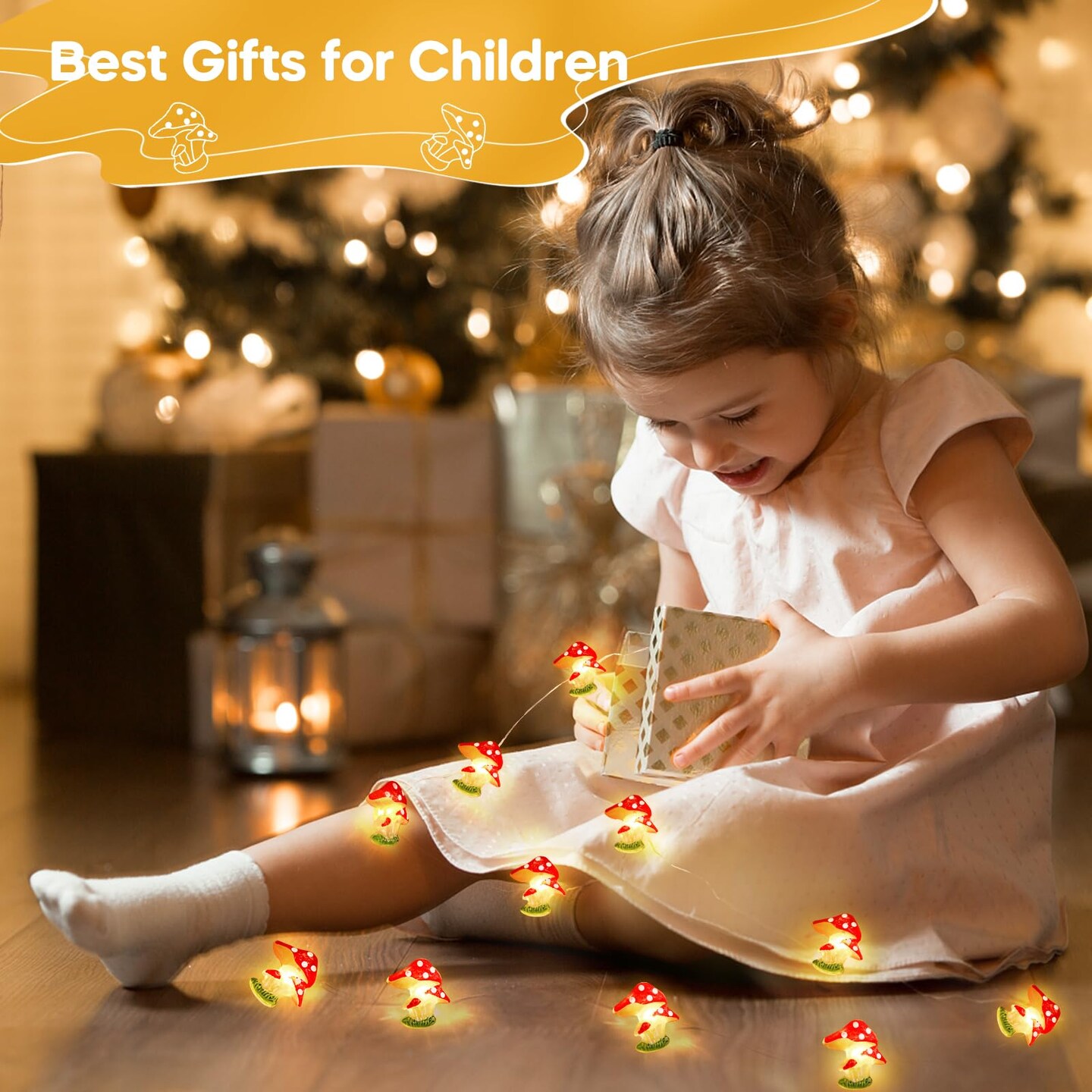 Mushroom Lights Room Cottagecore Decor 10FT 30LED Fairy Lights Battery Operated Cute Mushroom Lamp Gifts for Bedroom Dorm Party Wedding Decorations Indoor Outdoor Use