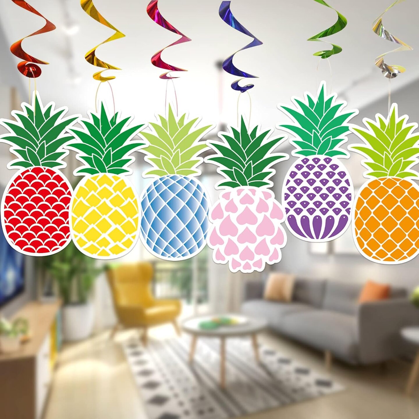 Pineapple Cutouts 54 Pcs Tropical Cut-Outs