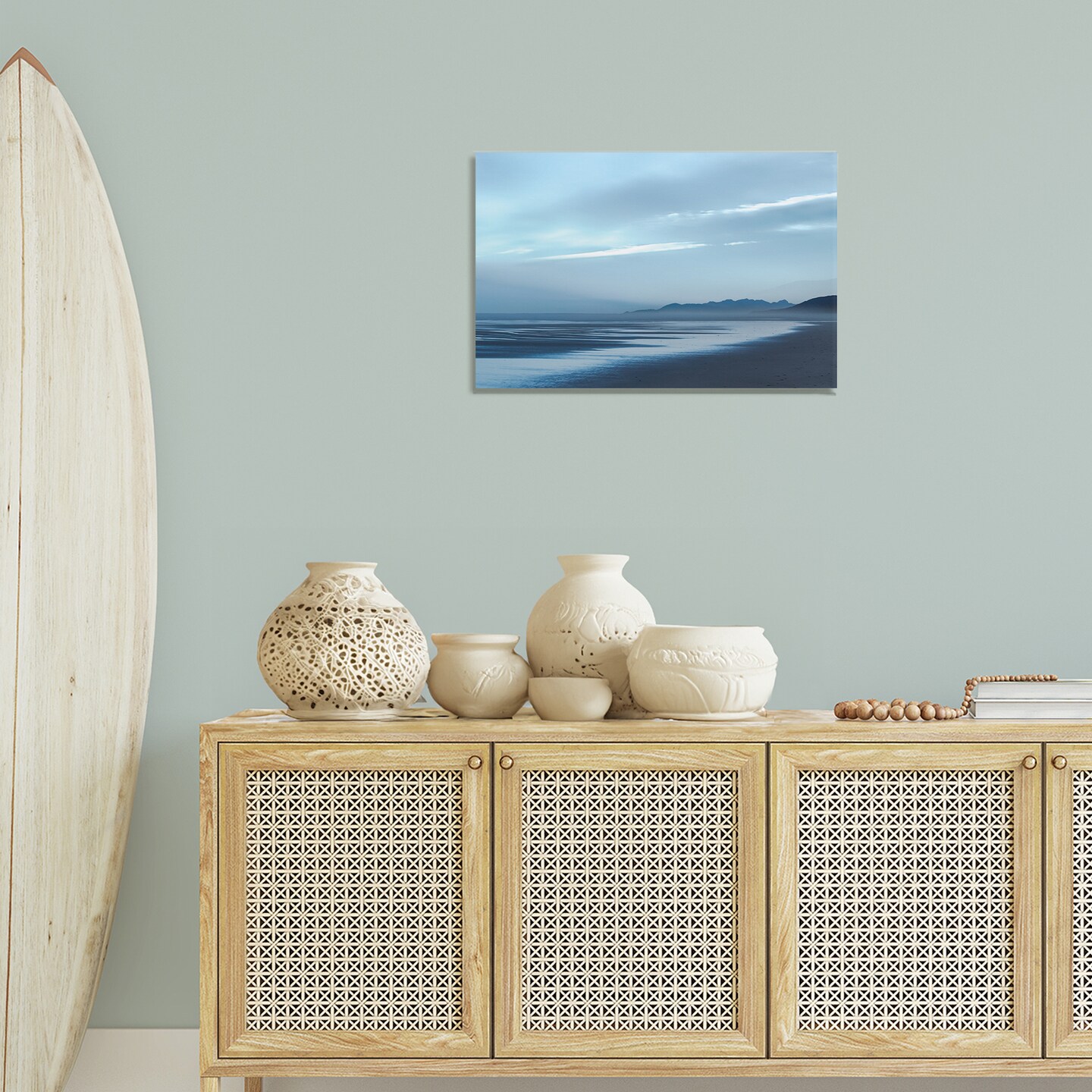 Stupell Industries Blue Toned Beach Scenery Canvas By Don Schwartz