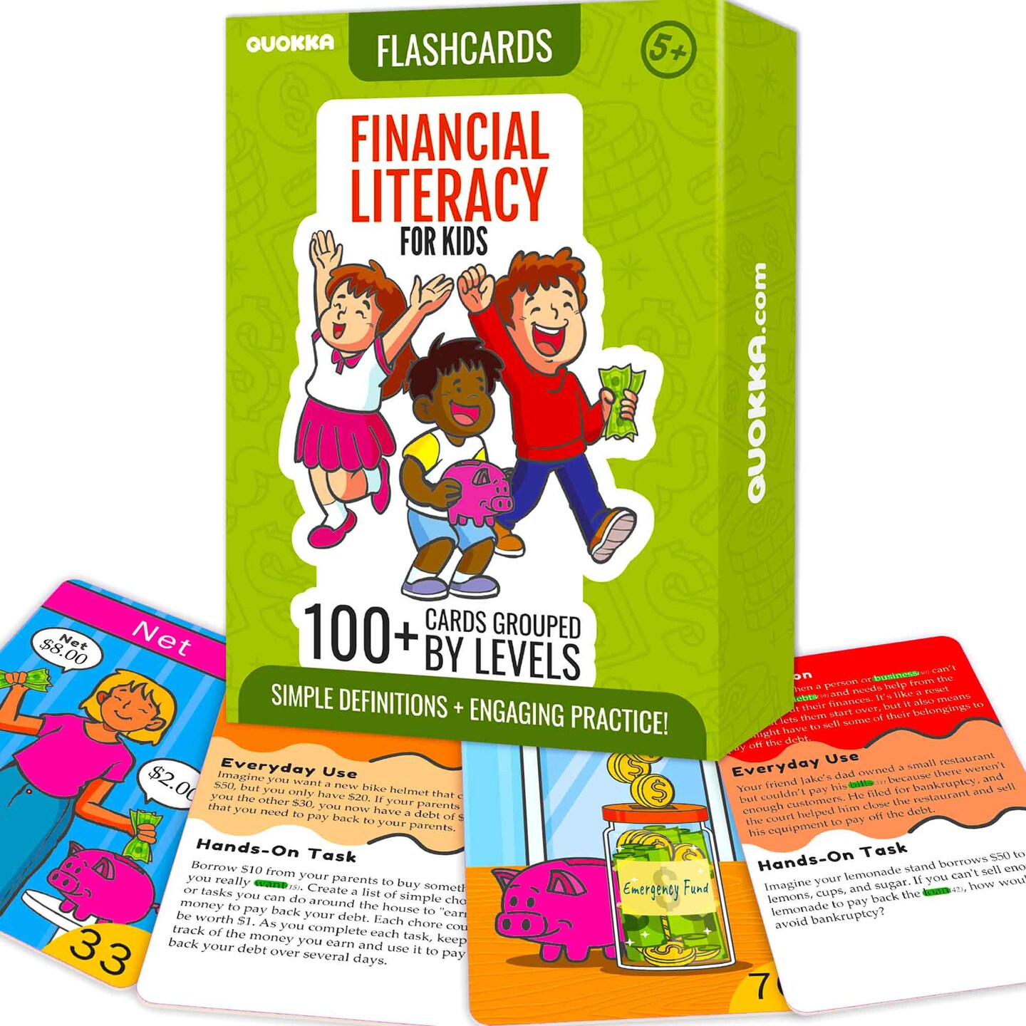 Financial Literacy Flash Cards for Kids - Management, Budgeting