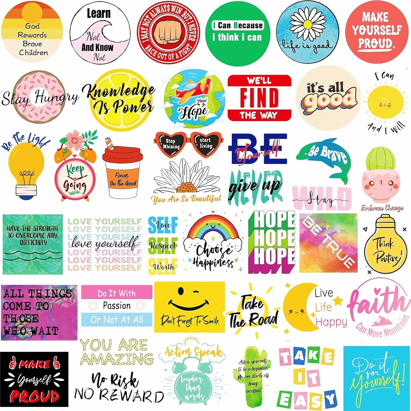 300Pcs Inspirational Scrapbook Motivational Stickers