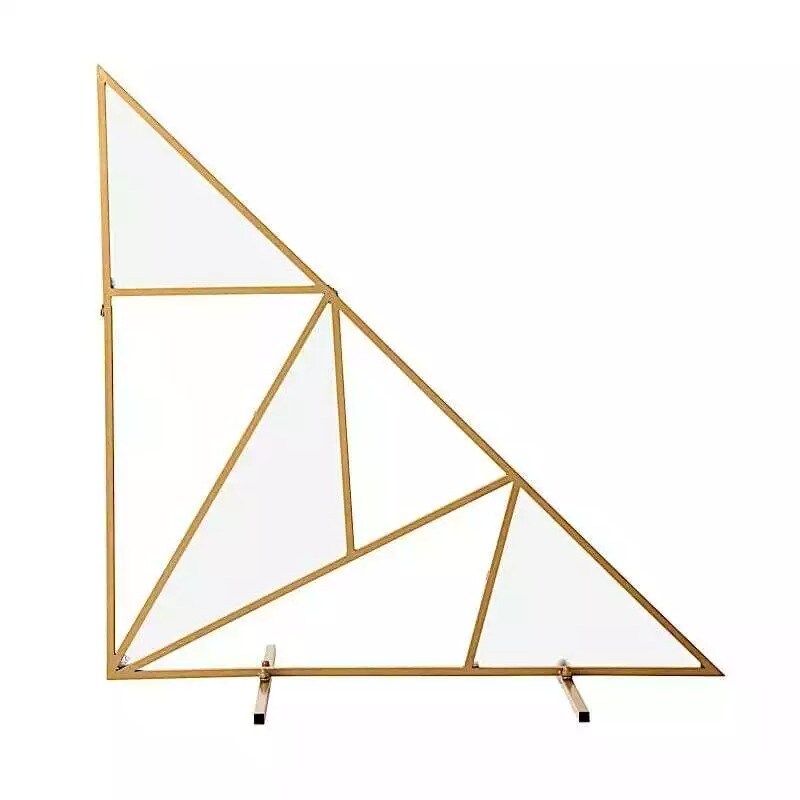 3 feet Gold Triangle Geometric Metal Wedding Arch Backdrop Stand Decorations