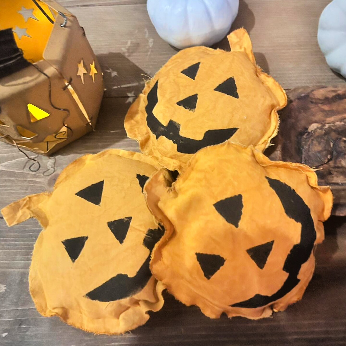 Primitive Jack O' Lantern Rustic Country Halloween Decor Bowl Filler Tiered Tray Fall Decoration product 4