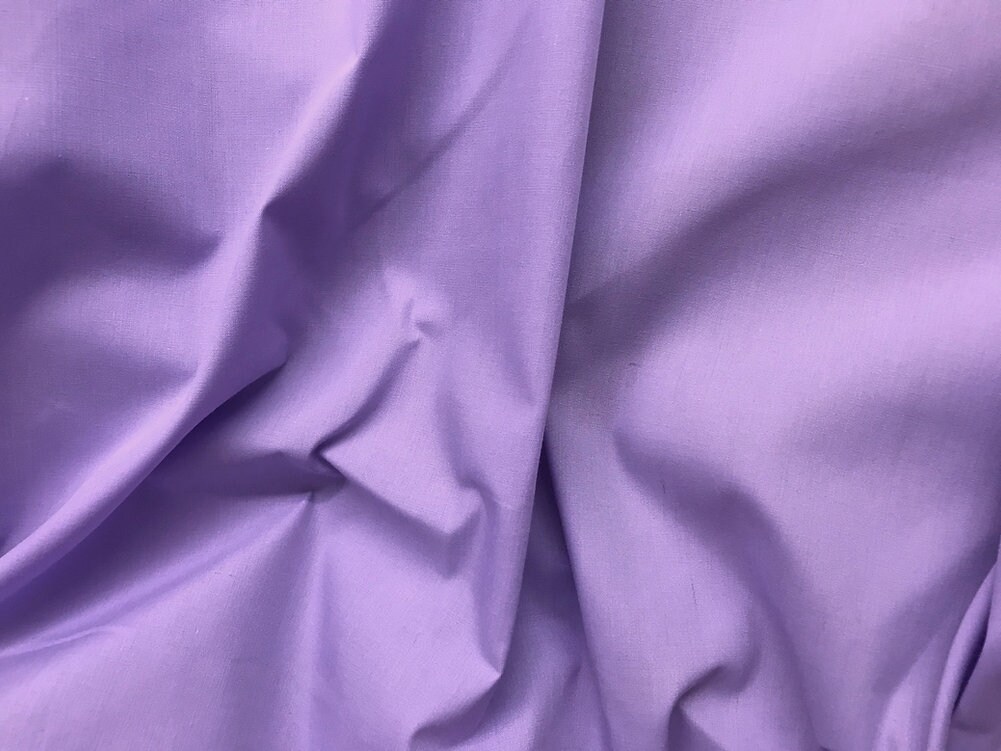 1 Yard Dark Lavender Poly Cotton Fabric Soft Lightweight 58/59&#x22; Wide for Sewing and Crafts