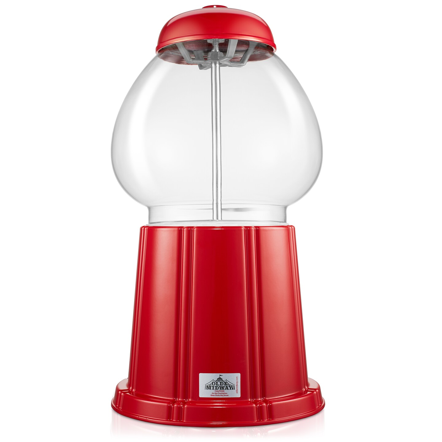 Olde Midway Gumball Machines with Glass Globe and Metal Base, Vintage-Style Bubble Gum Candy Dispenser