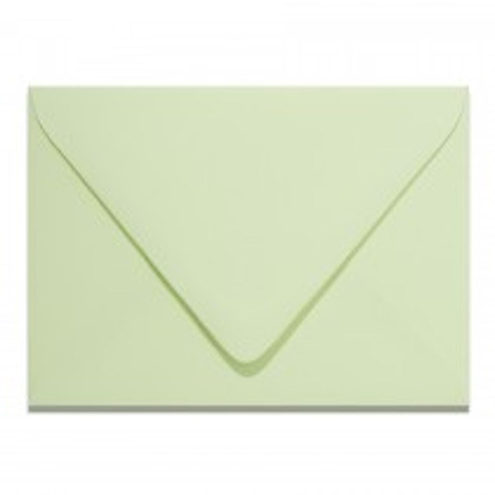 Colorplan PISTACHIO - 91 Lb. / 135 gsm / 8 pts Matte Premium Cardstock Paper Text A7 Euro Flap Envelopes Bulk Pack of 250