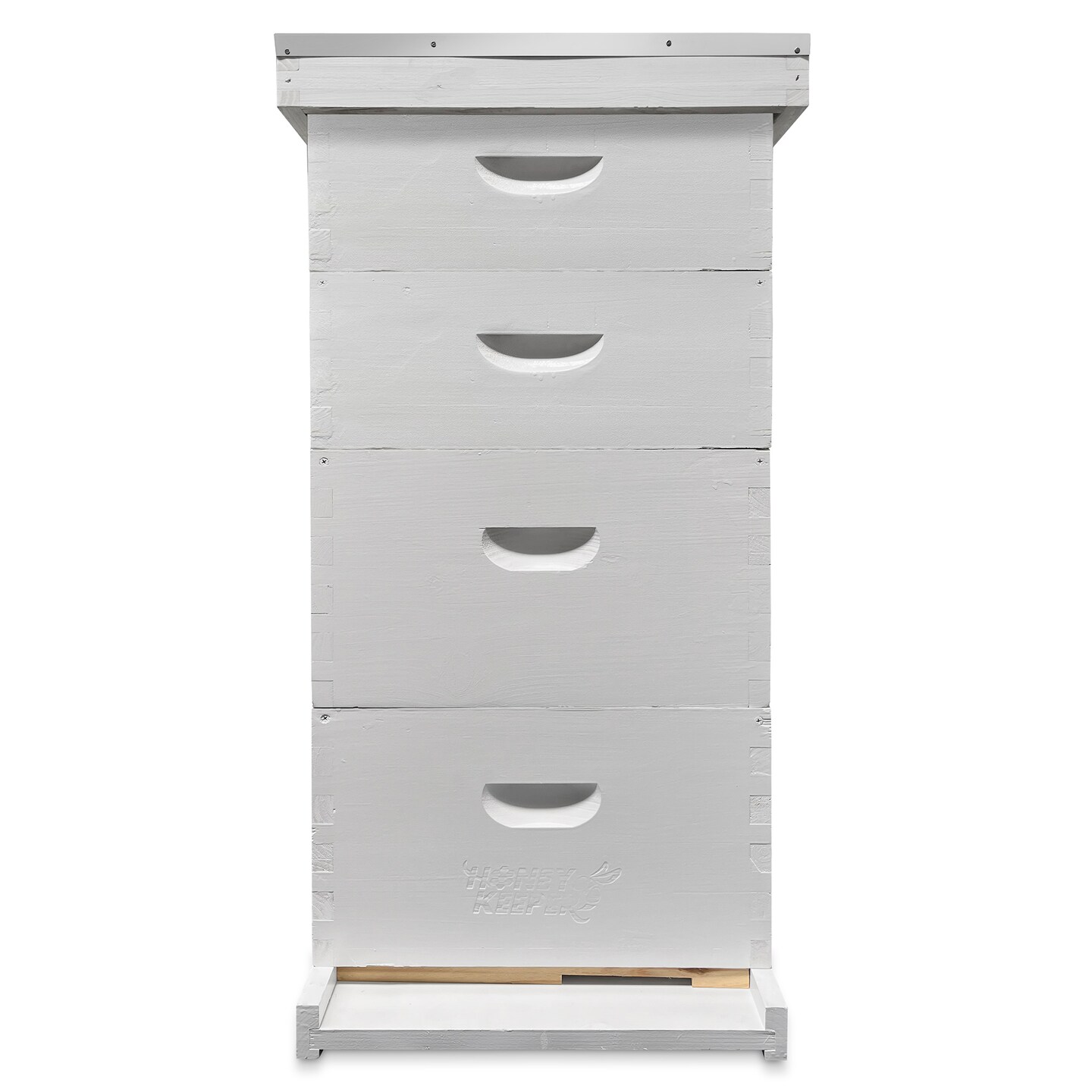 Honey Keeper Beehive Kit Fully Assembled and Painted - 10 Frame Kit, 2 Deep Brood Boxes and 2 Medium Supers