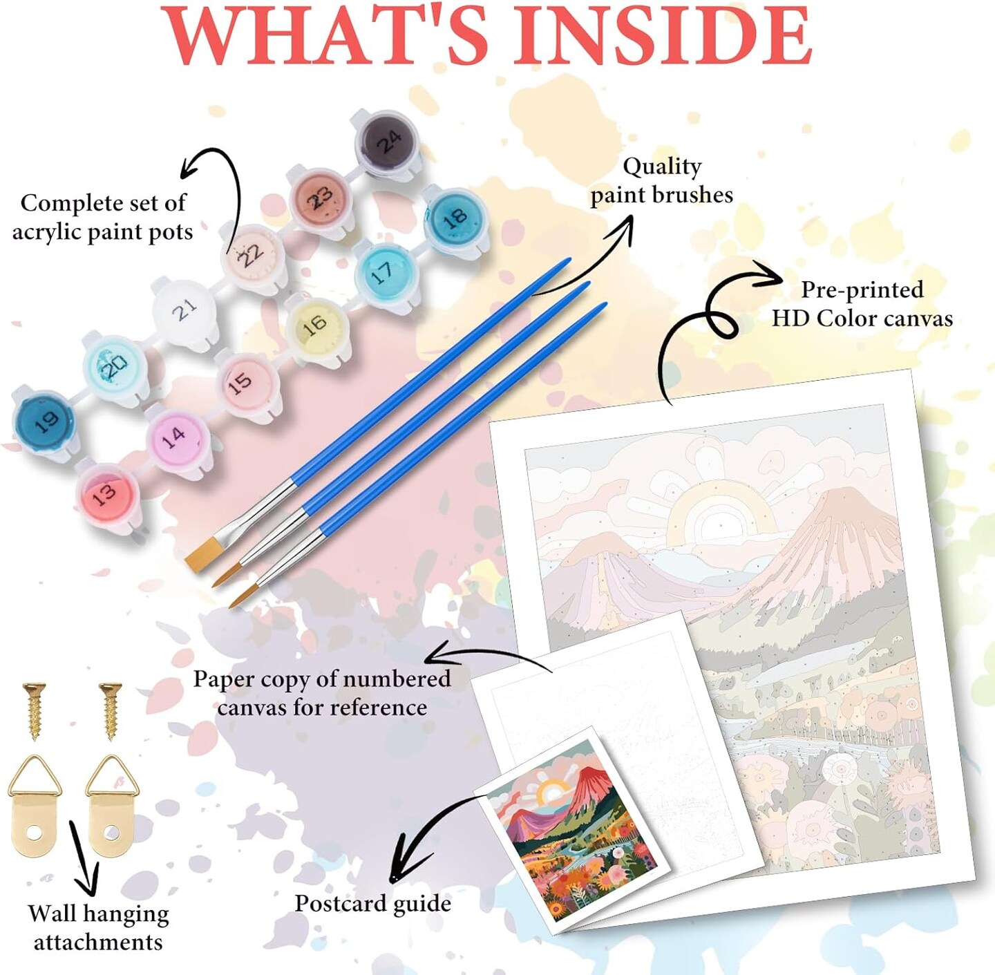 Abstract Landscape Acrylic Adult Paint by Number Kits (16"x20")