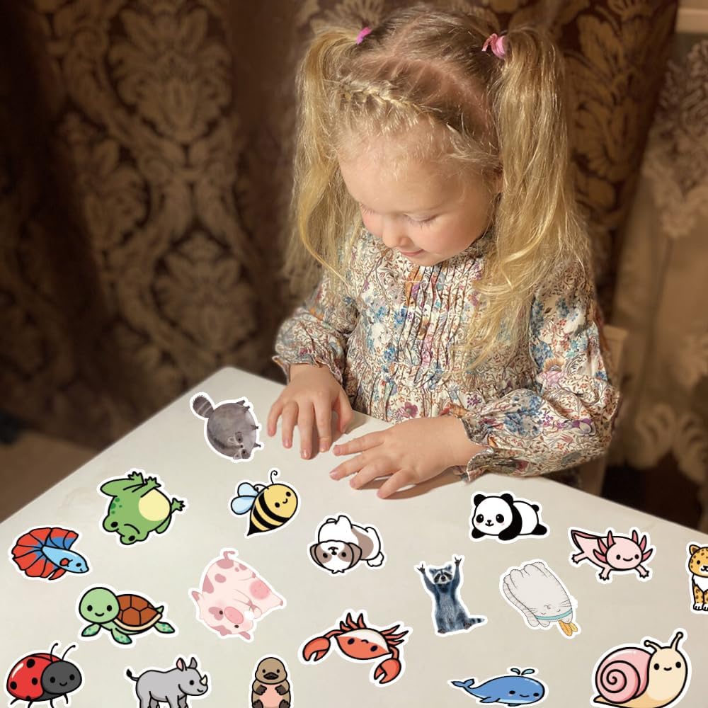 103 PCS Animal Stickers, Cute Animal Stickers