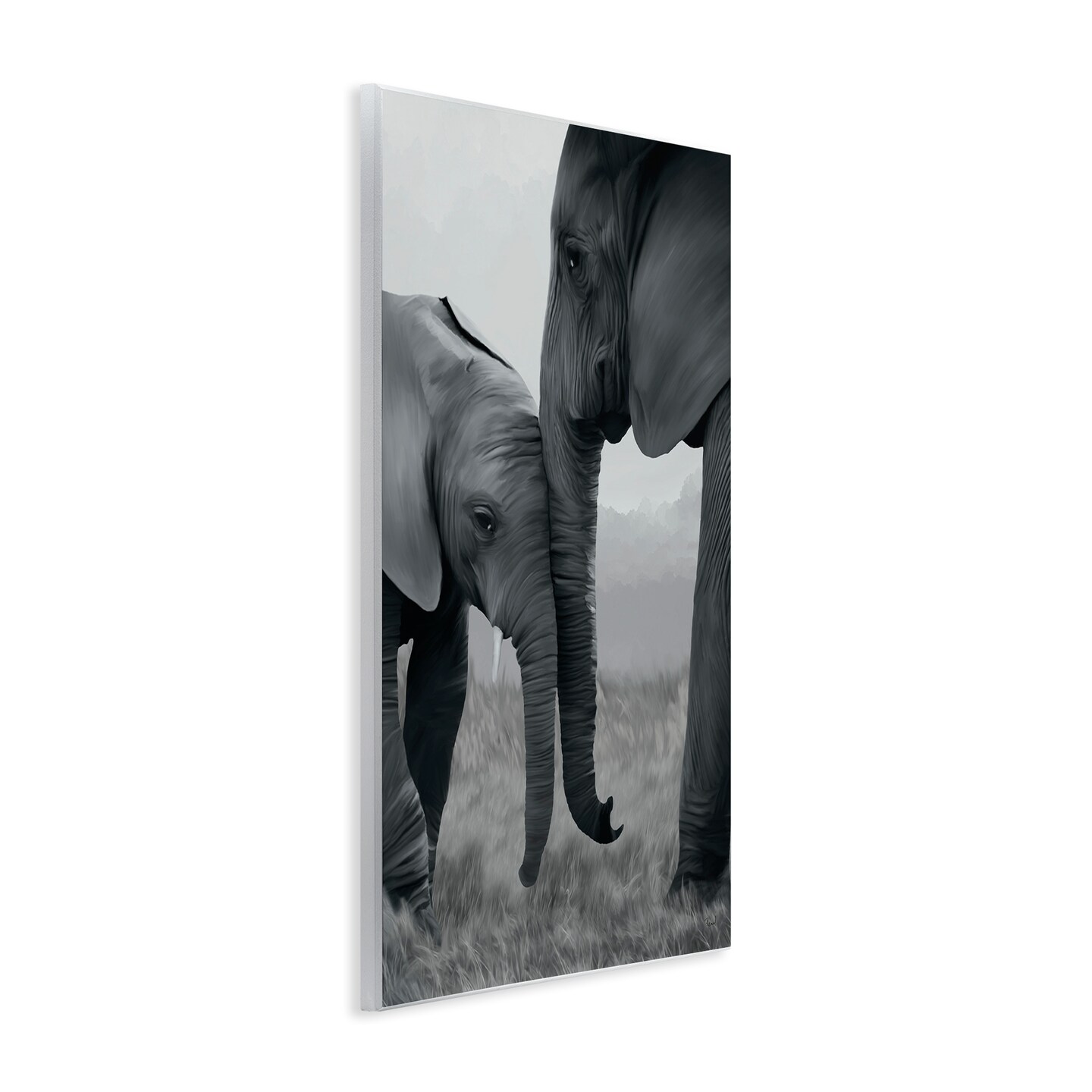 Stupell Industries Mother and Baby Elephant Wall Plaque By Renel Peters