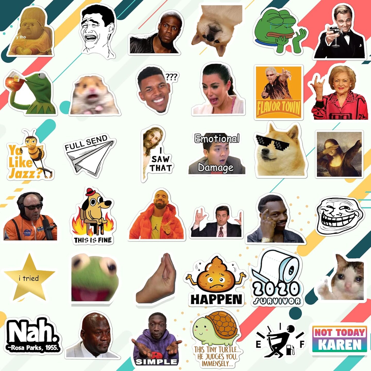 306pcs Funny Meme Vinyl Stickers Pack, Large Bulk Sticker for Laptop