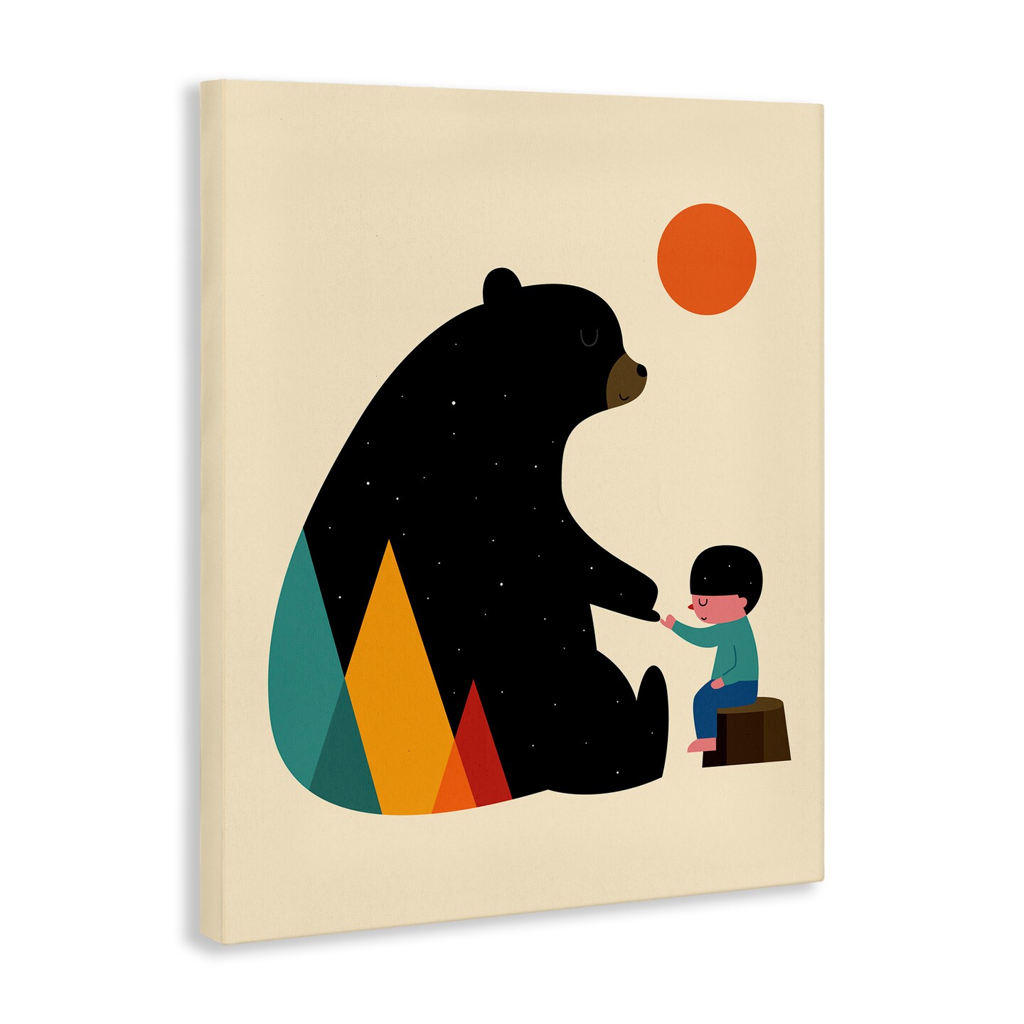 Stupell Industries Bear & Boy Pinky Promise Canvas By Andy Westface