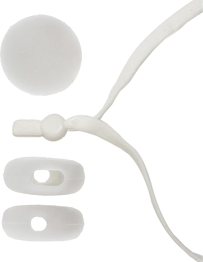 The Beadsmith Fablastic Cord Locks, , Black Color, Silicone Locks, for Elastic Cord Rope Adjuster Non-Slip Stopper