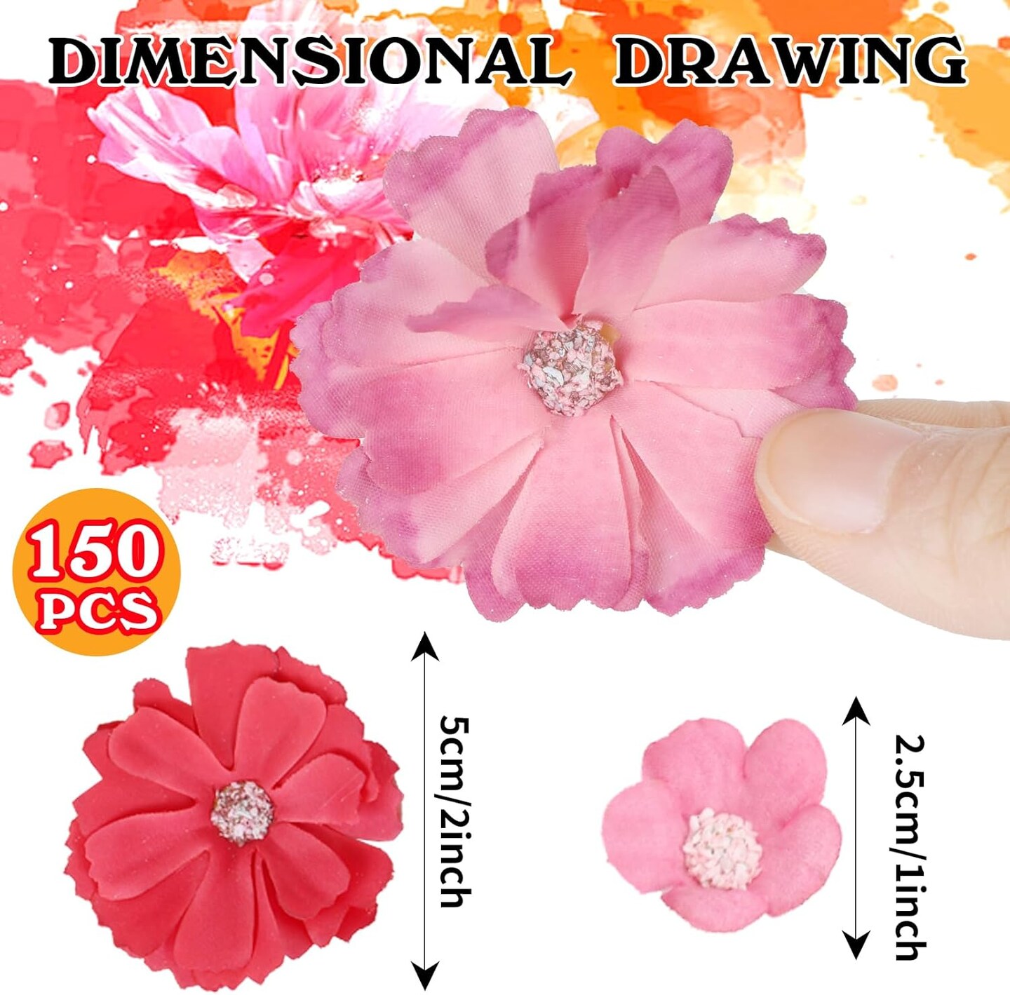150pcs Mini Faux Flower for Crafts (Multi Color)