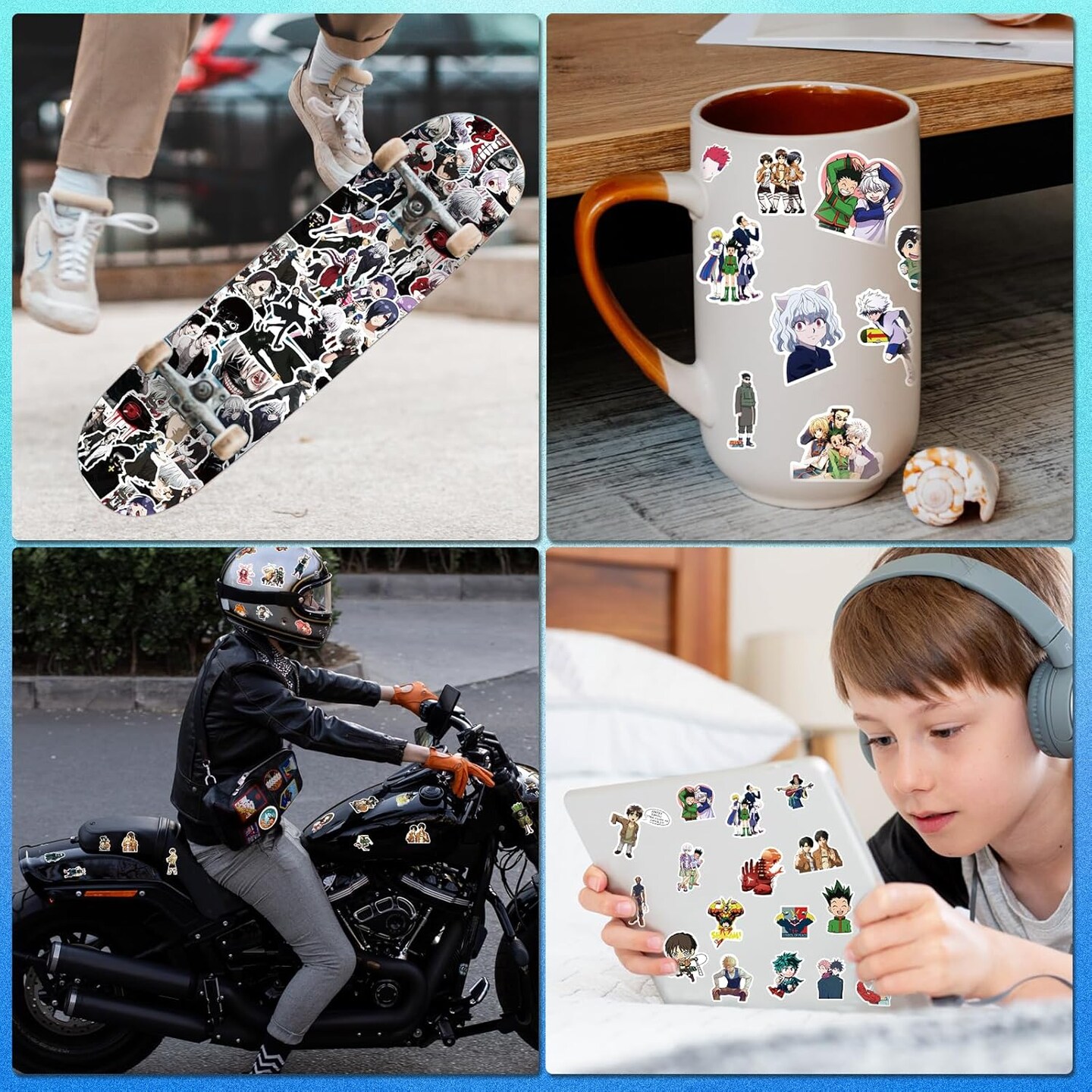 600Pcs Mixed with Classic Anime Theme Sticker Pack