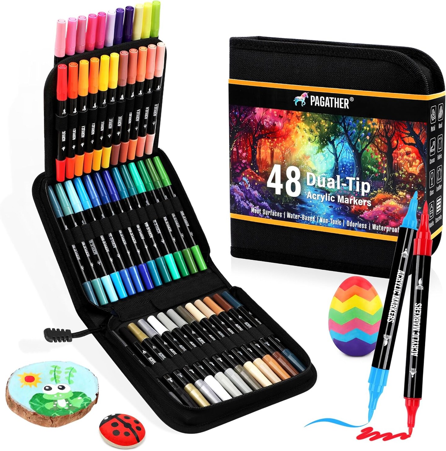 48 Colors Acrylic Paint Markers