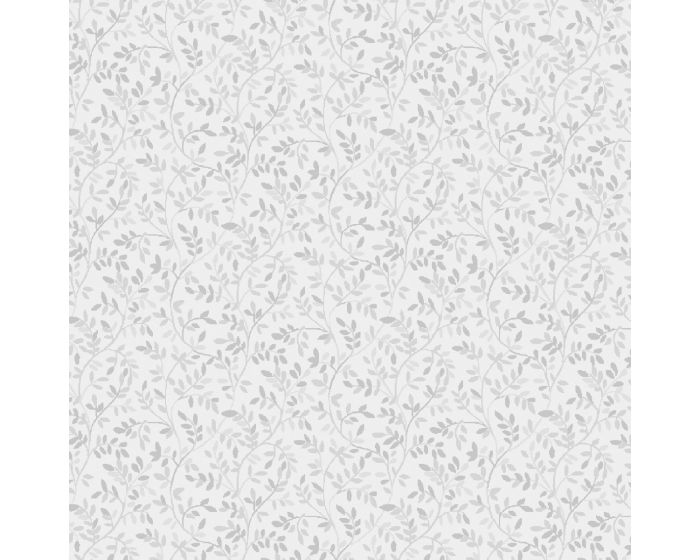 Dainty Leaves Silvery Gray Cotton Fabric | By the Yard | Sewing and Crafting | 44 inches wide