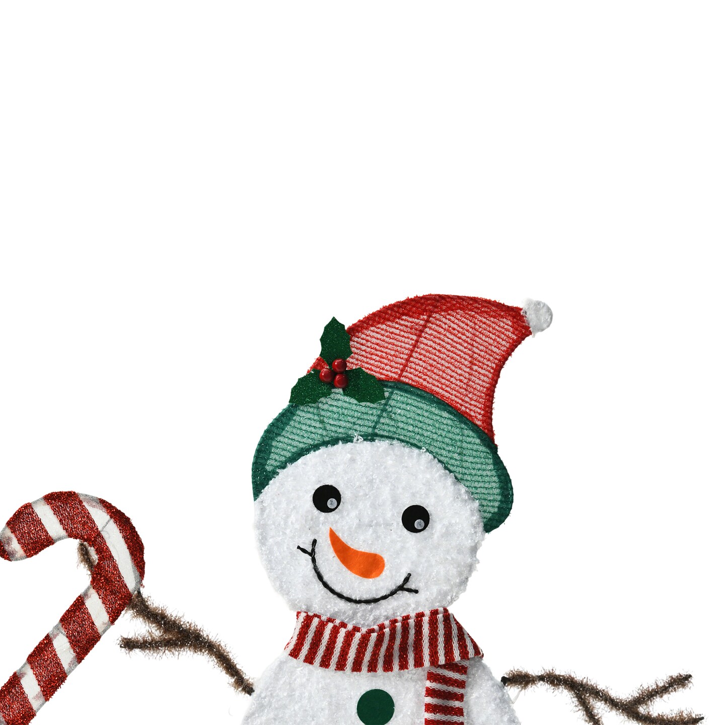 Set of 2 Heart Shaped Snowmen with Warm LED Lights Indoor Outdoor Christmas Decoration 30&#x22; &#x26; 32&#x22; Tall