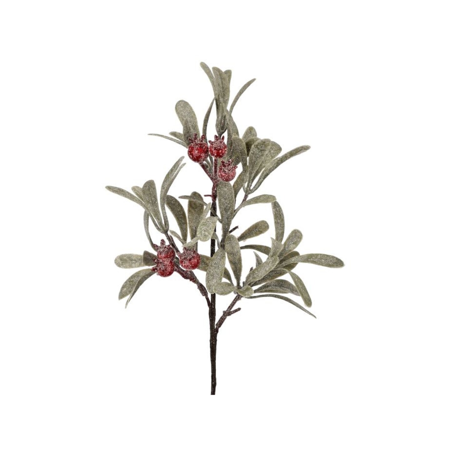 12&#x22; Frosted Mistletoe Berry Pick &#x2013; Christmas Wreath &#x26; Centerpiece Stem-MTX77110