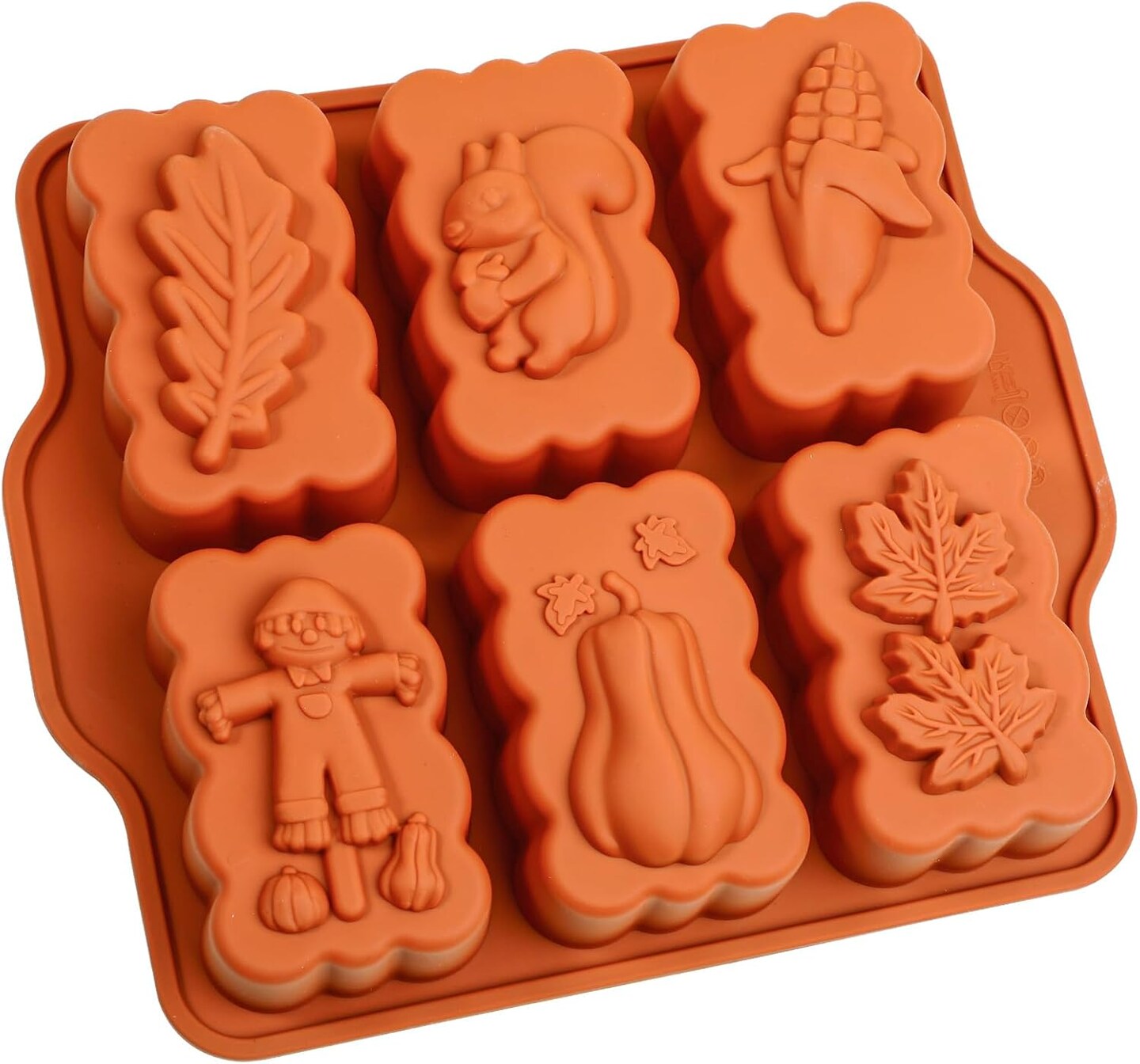 Silicone Harvest Mini Loaf Pan(Brick red)