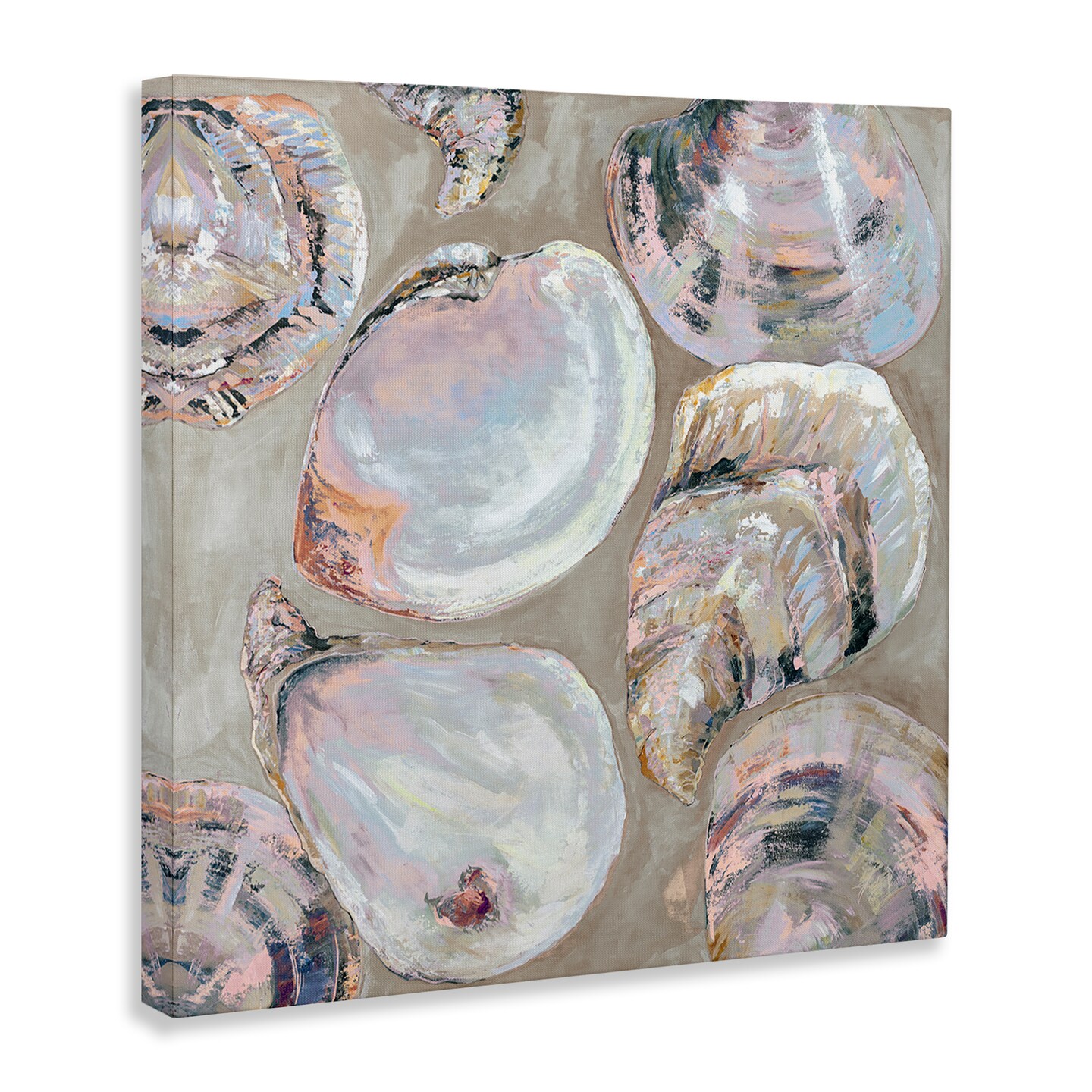 Stupell Industries Summer Seashells in Subtle Pink Canvas By Jeanette Vertentes