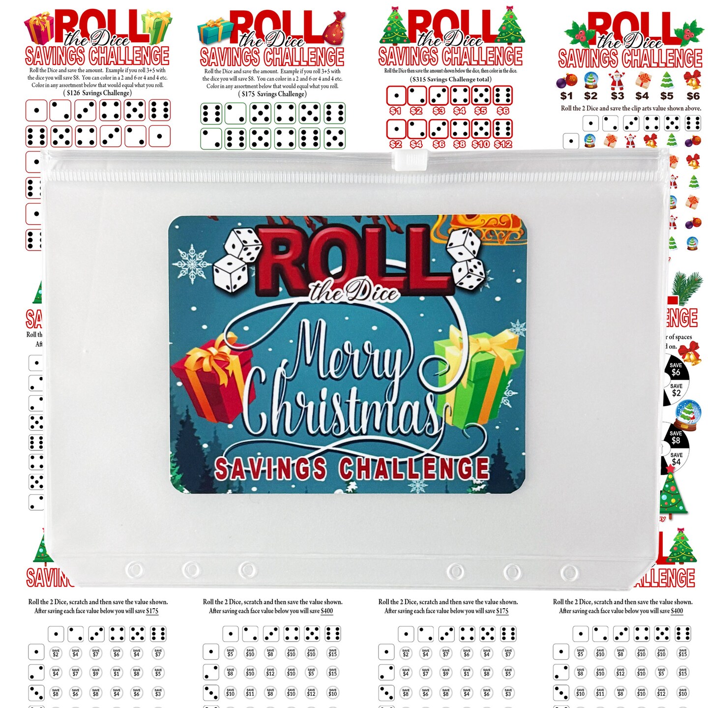 Roll the Dice - 10 page A5 Binder with Foldable Dice Tower and 2