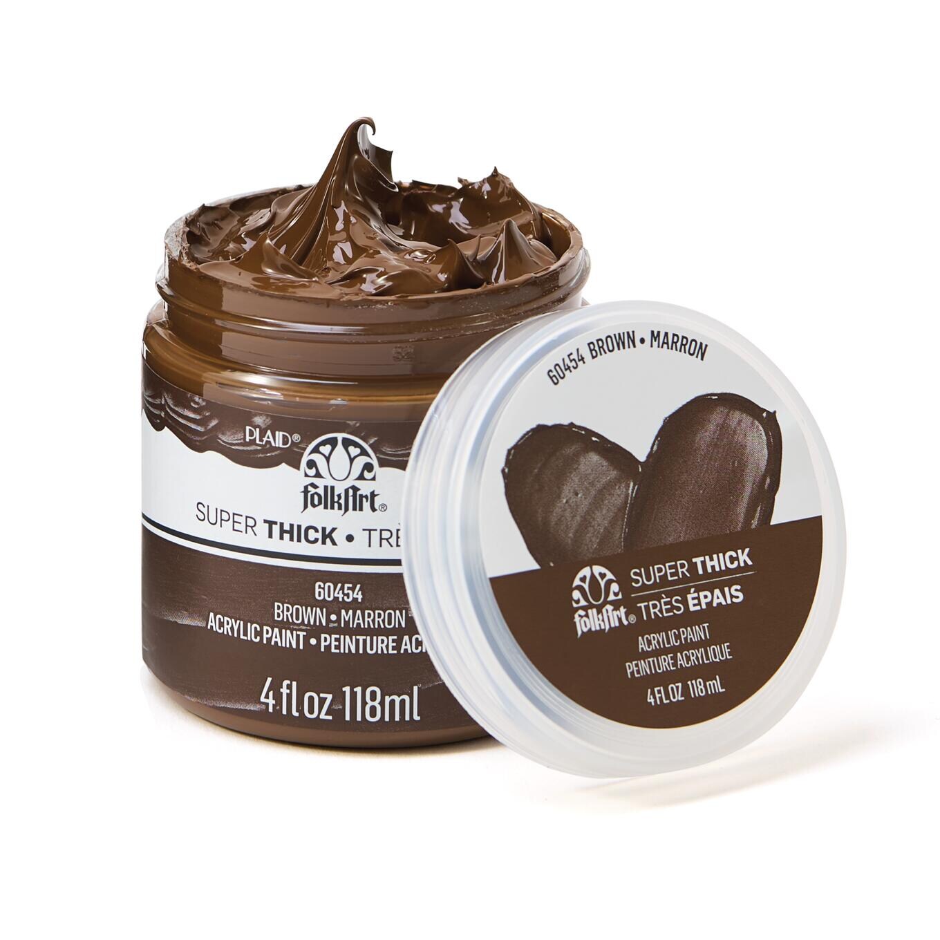 FolkArt Super Thick Acrylic Paint Brown 4 oz