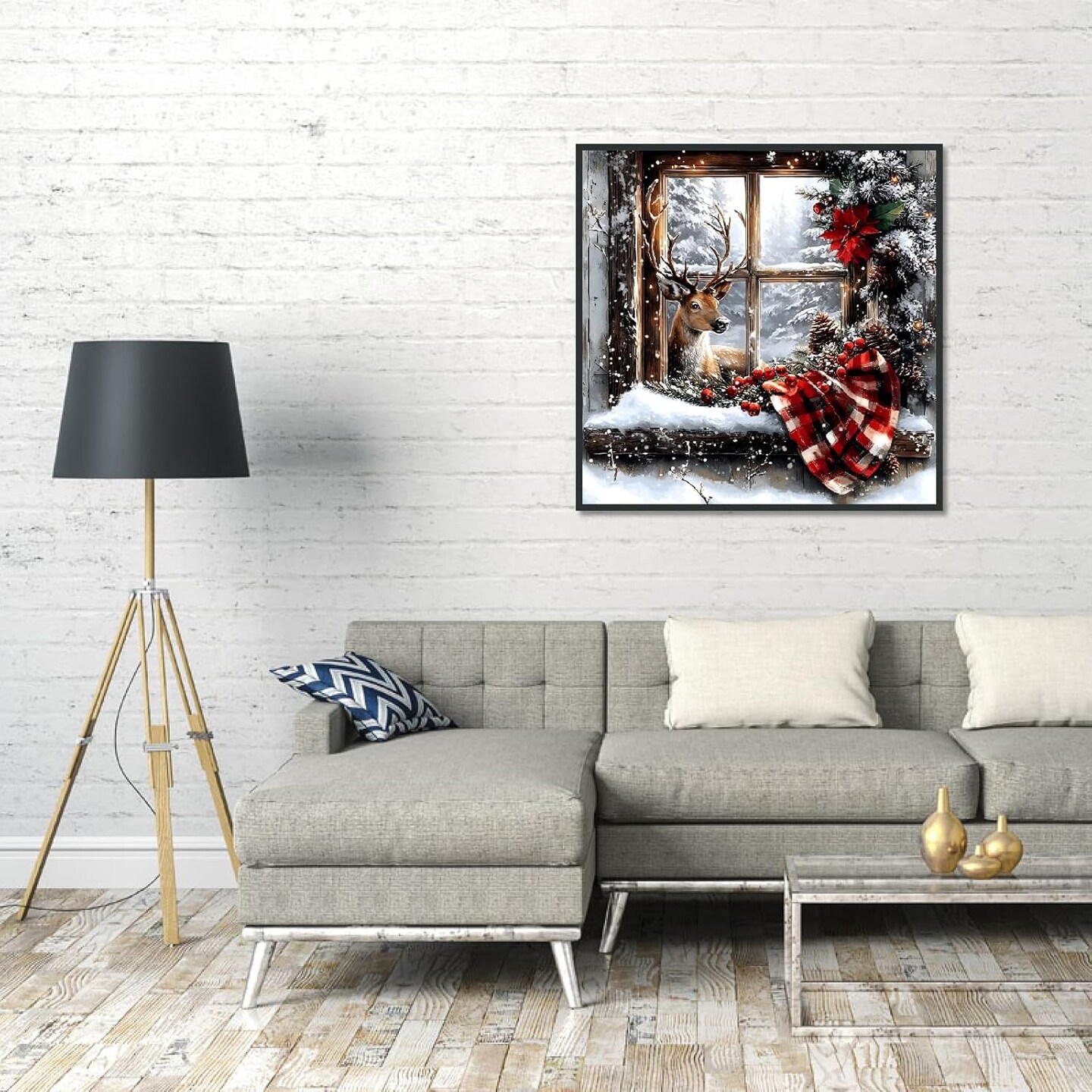 Christmas Diamond Art Kits for Adults Beginners (D006-US) 14 x 14 x 0.1 inches