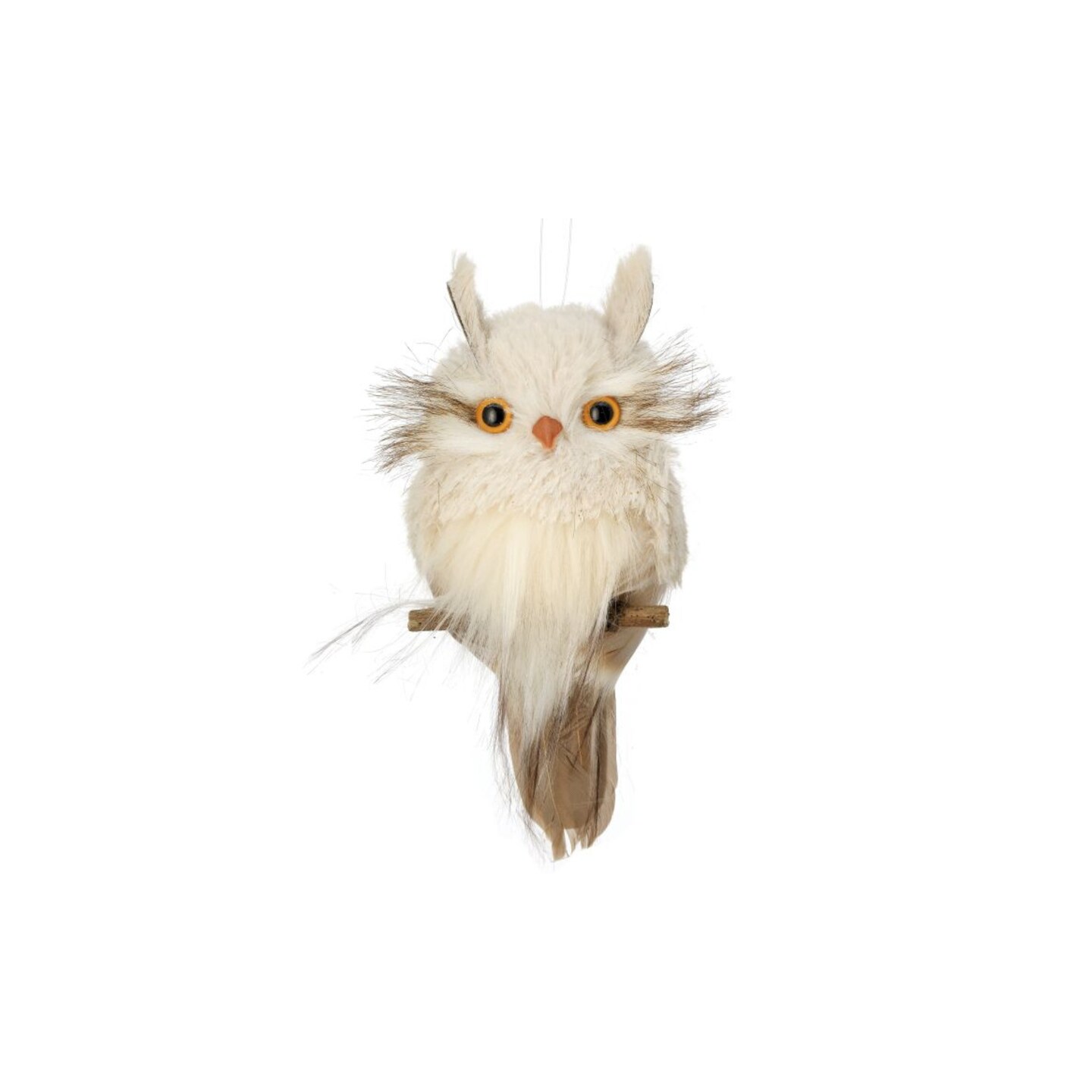 7" Snow Owl Ornament – Flat Back Woodland Christmas Decoration-MTX71197